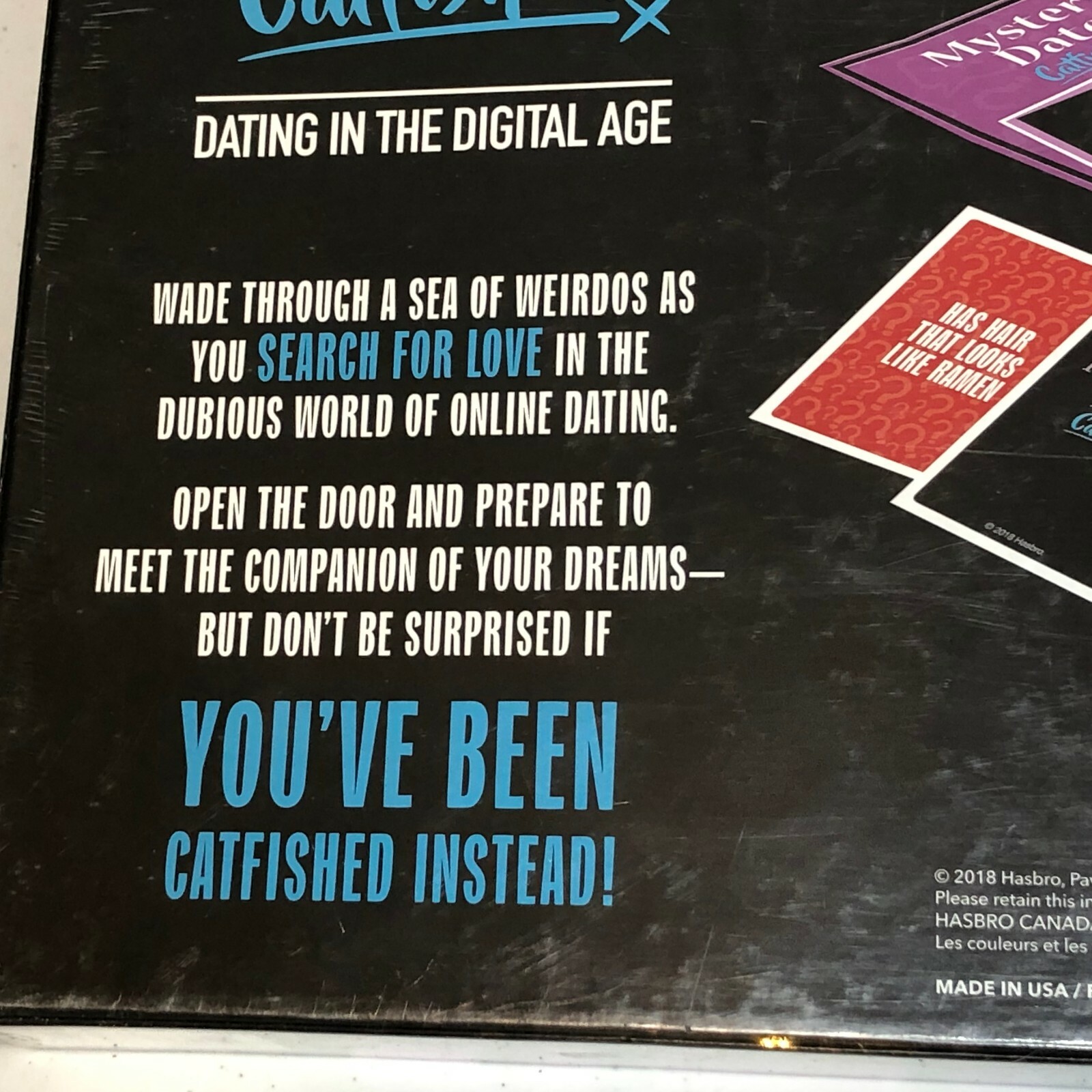 MYSTERY DATE CATFISHED DATING IN THE DIGITAL AGE Game Hasbro 2018