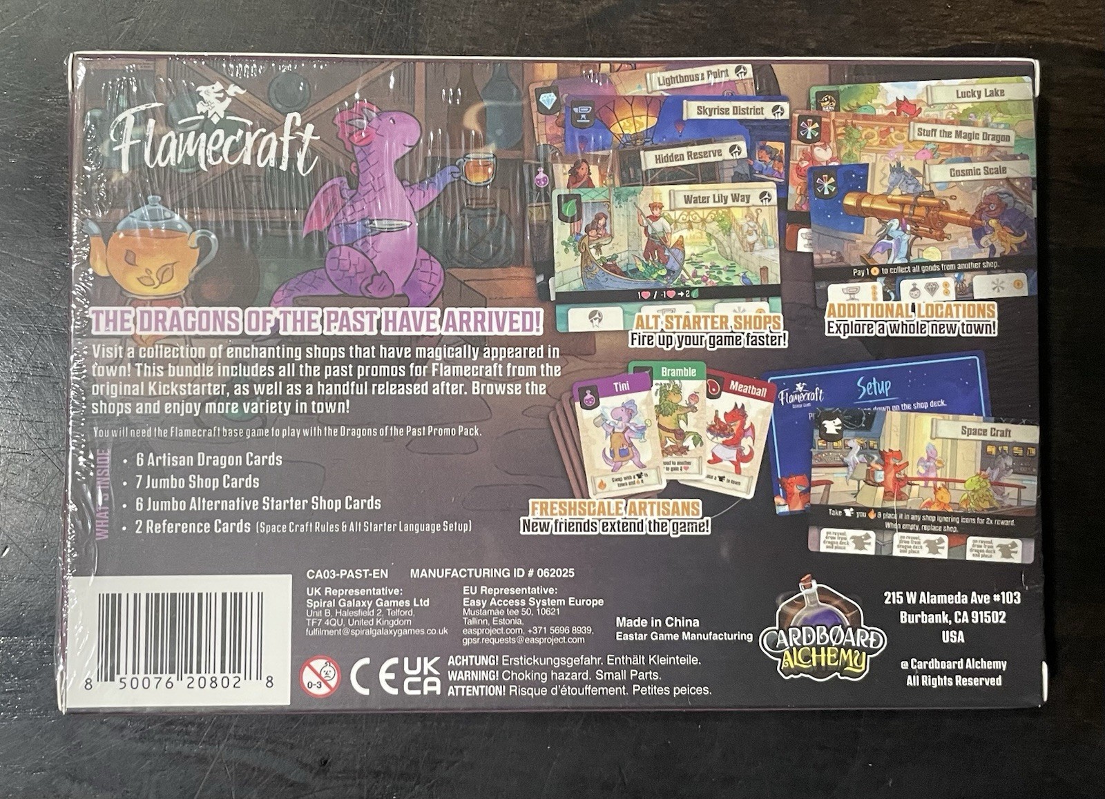 Flamecraft Board Game Exclusive Promo Pack Dragons Of The Past New Sealed
