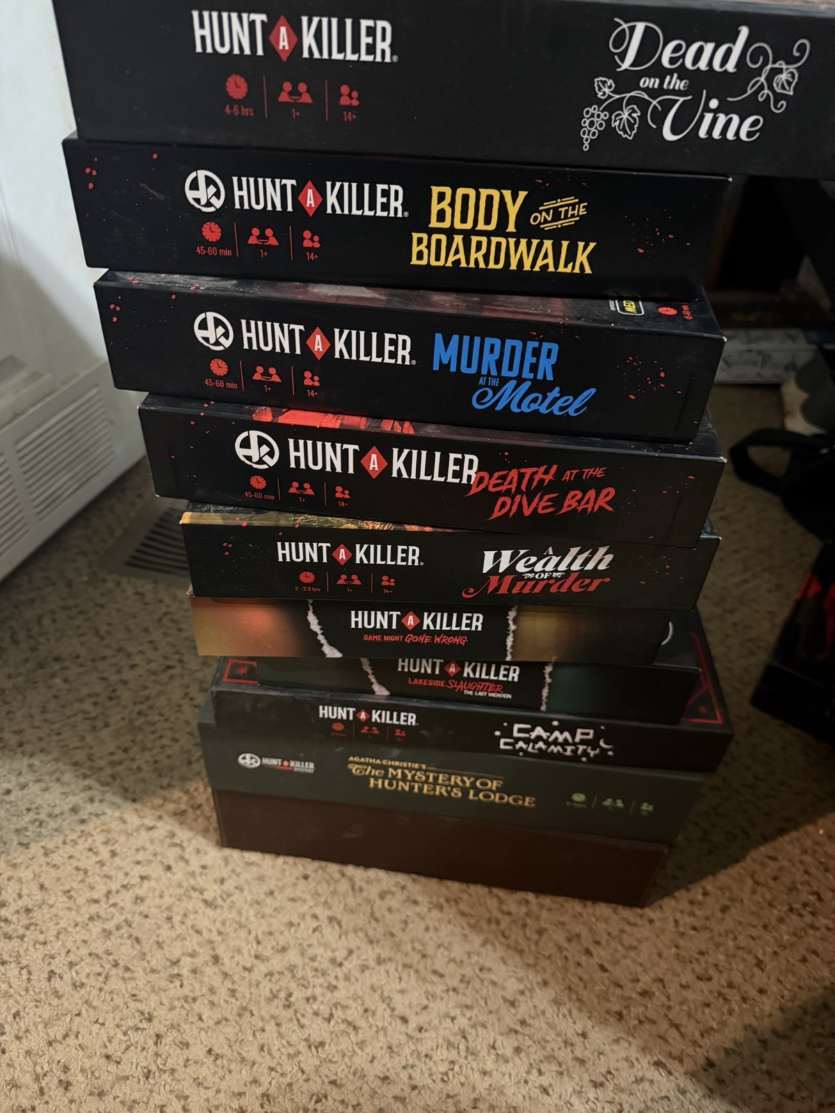 Hunt A Killer Mystery Crime Board Game Lot – Dead on the Vine & Boardwalk