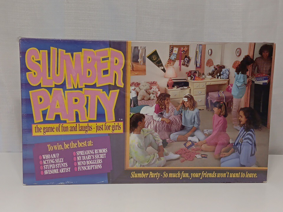 VINTAGE 1990 Slumber Party Game by Cadaco FACTORY SEALED. SLEEPOVER GAME