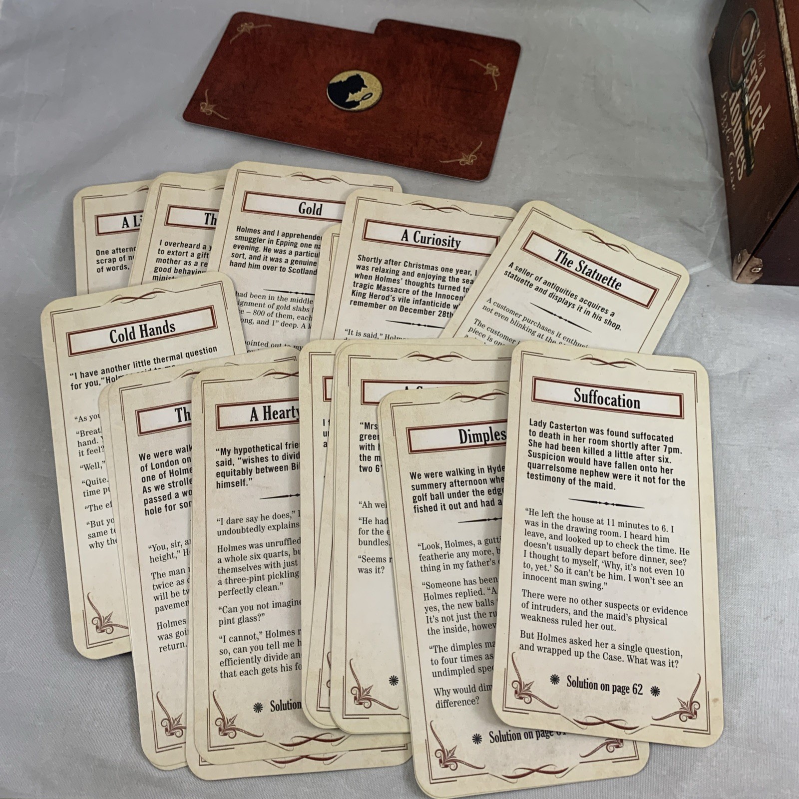 SHERLOCK Holmes Puzzle Case Game Box Sterling Innovation Open Box Complete