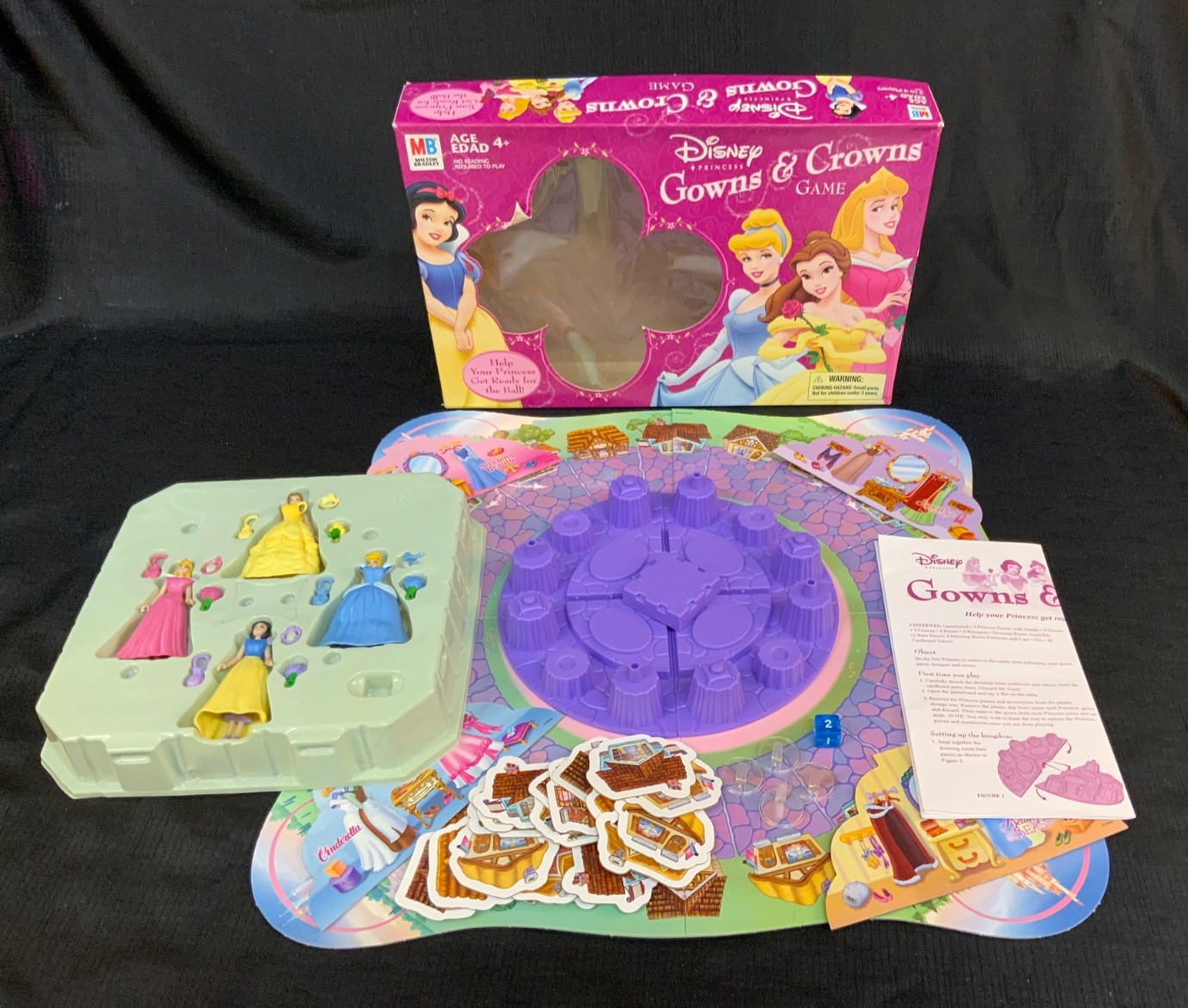 Disney Princess Gowns & Crowns Game, 42310, Milton Bradley, 2005 Hasbro