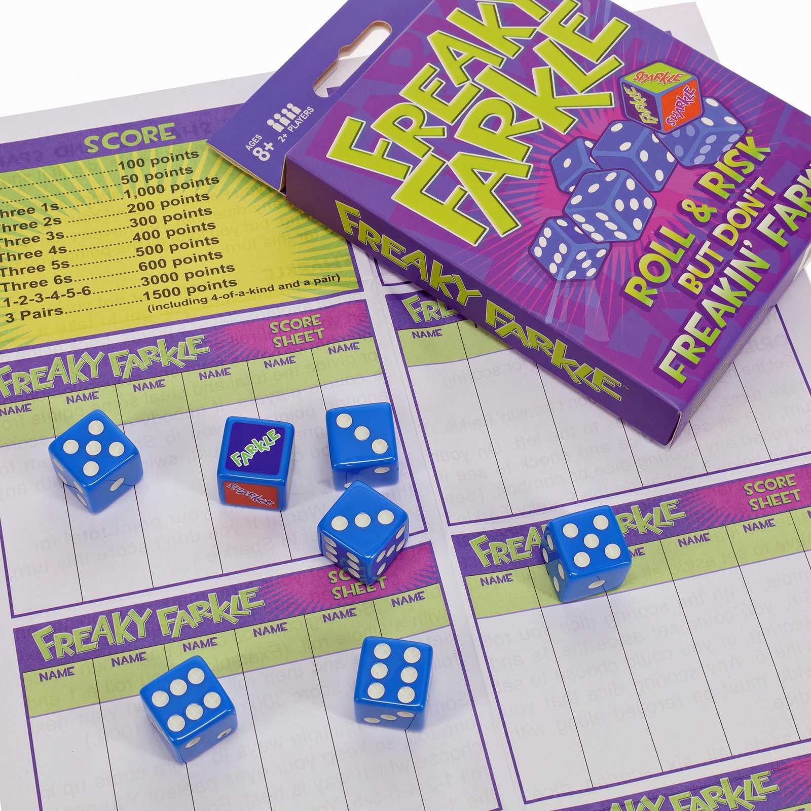 Freaky Farkle Dice Game, Great for Party Favors, Family Games, Stocking