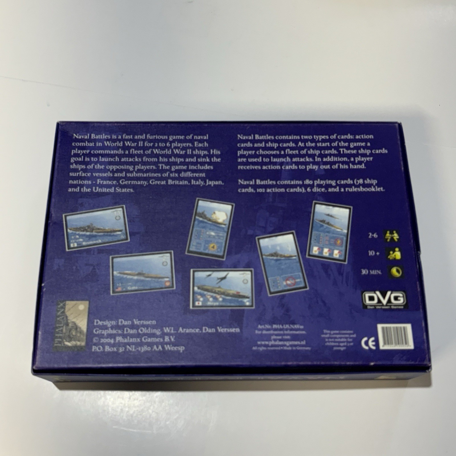 Naval Battles, WW2 on the High Seas, a card game by Dan Verssen