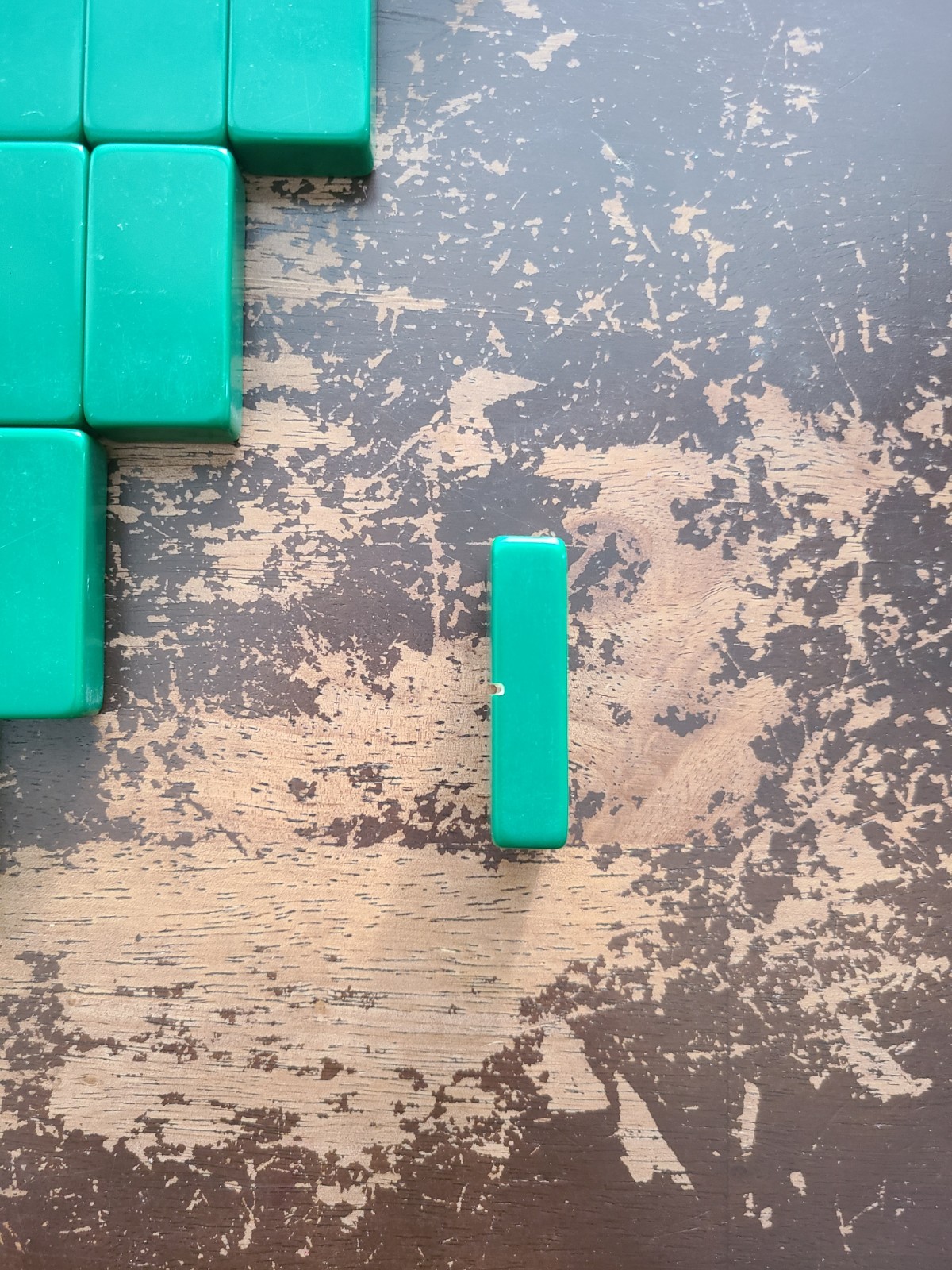 Marblelike Super Thick Green Dominoes