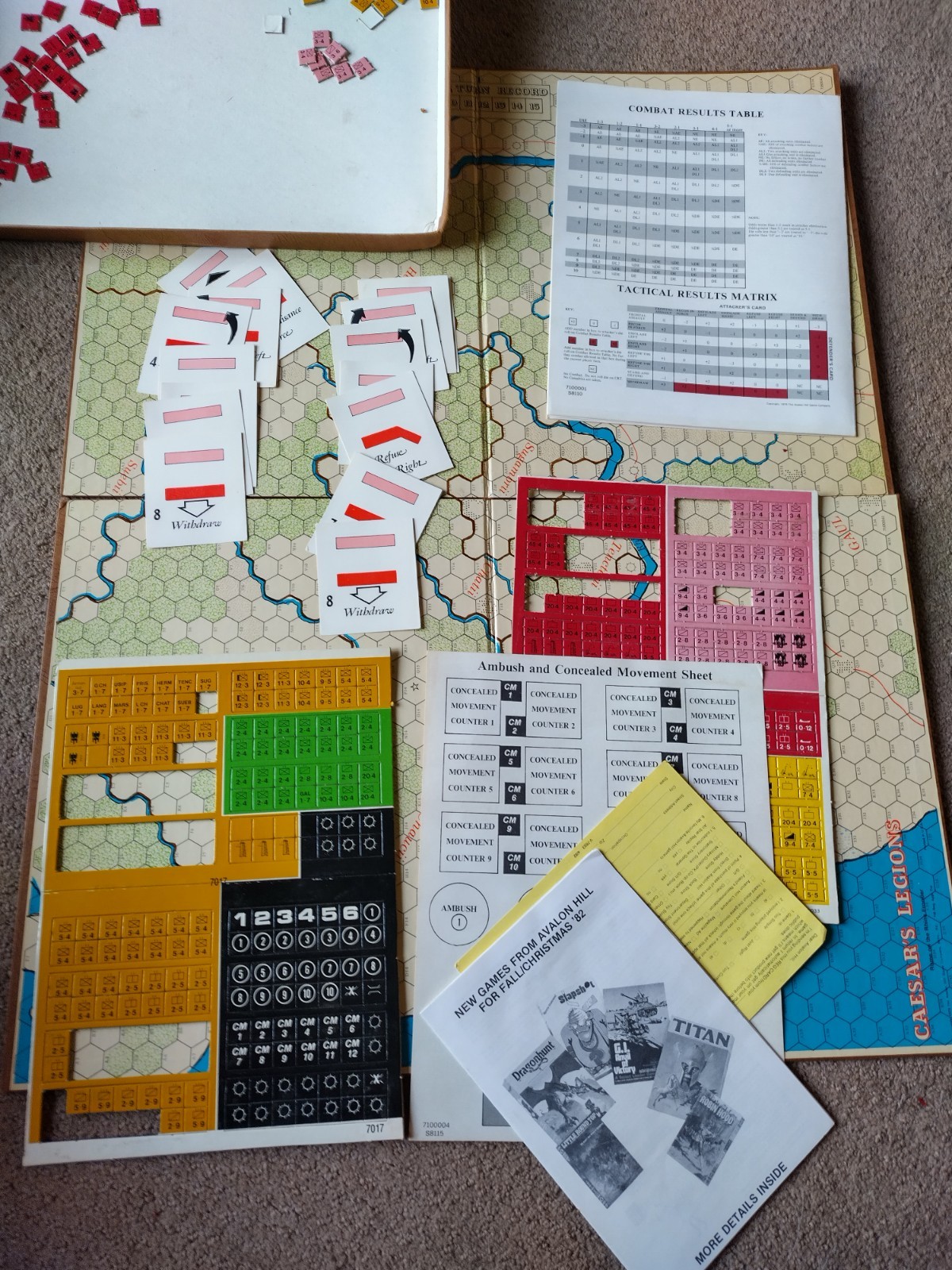 Vintage Caesar’s Legions Game-The Avalon Hill Game Company-1975 99% Complete