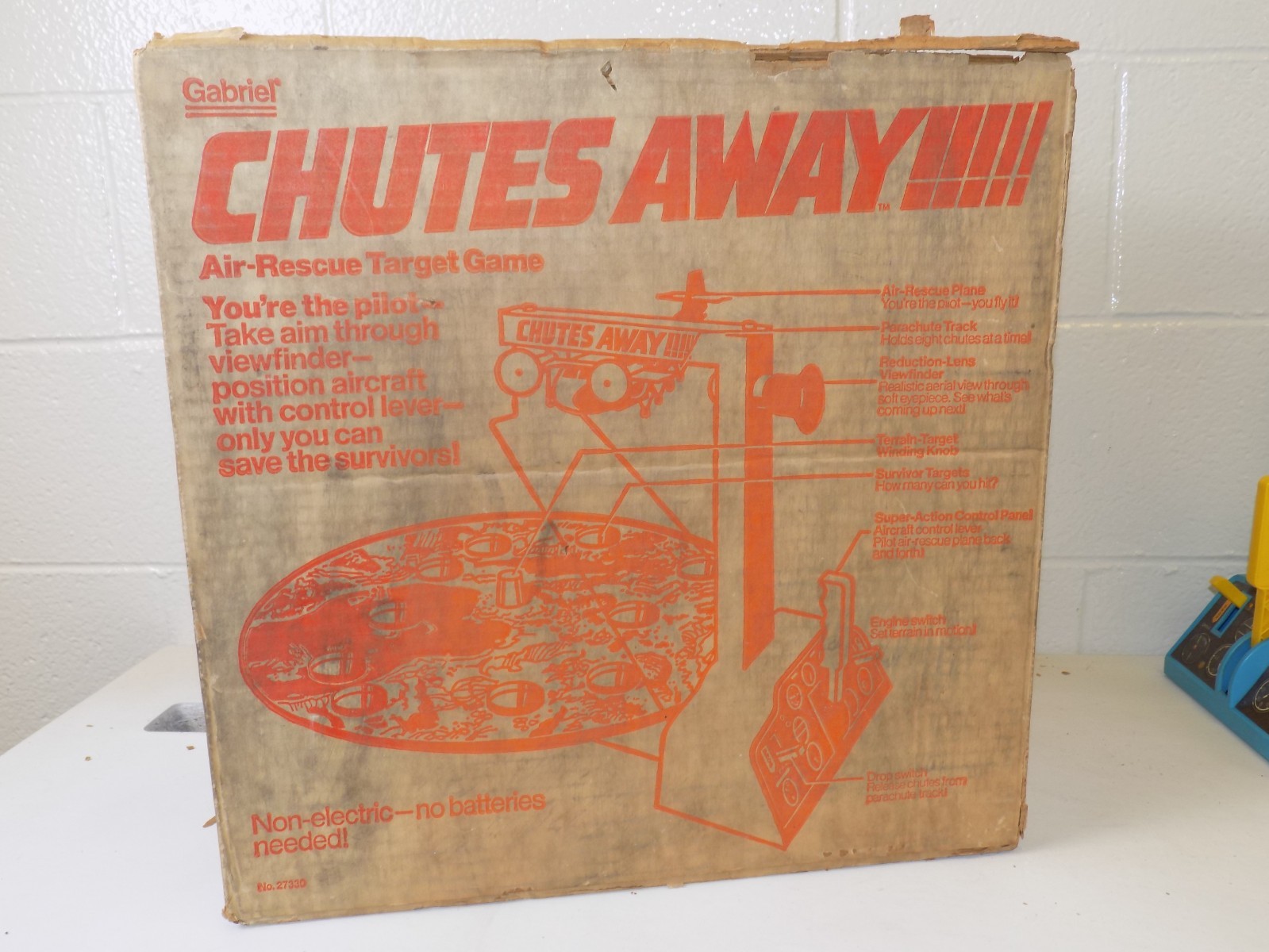 Vintage 1977 Chutes Away Air Rescue Target Game Gabriel Complete w/ Box