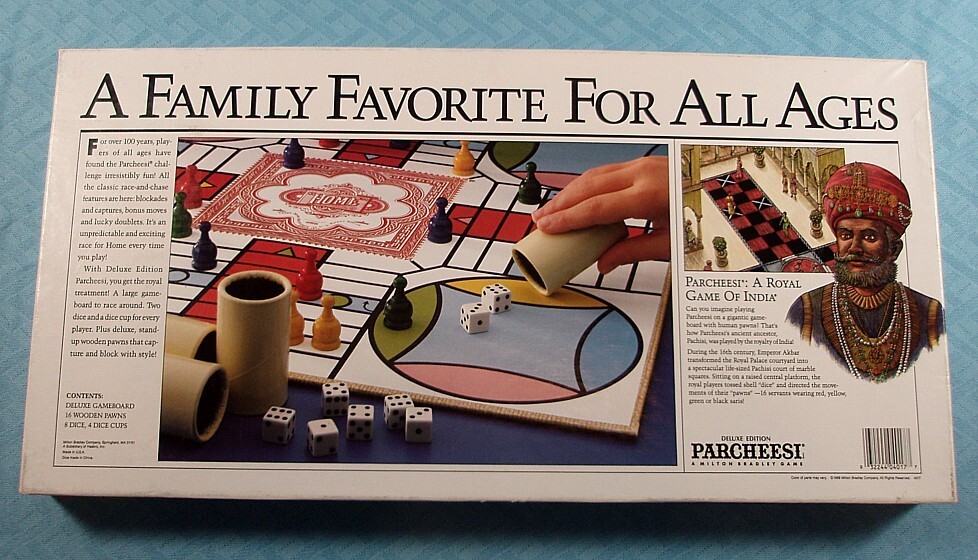 Parcheesi Game, Deluxe Edition, Milton Bradley, 1989