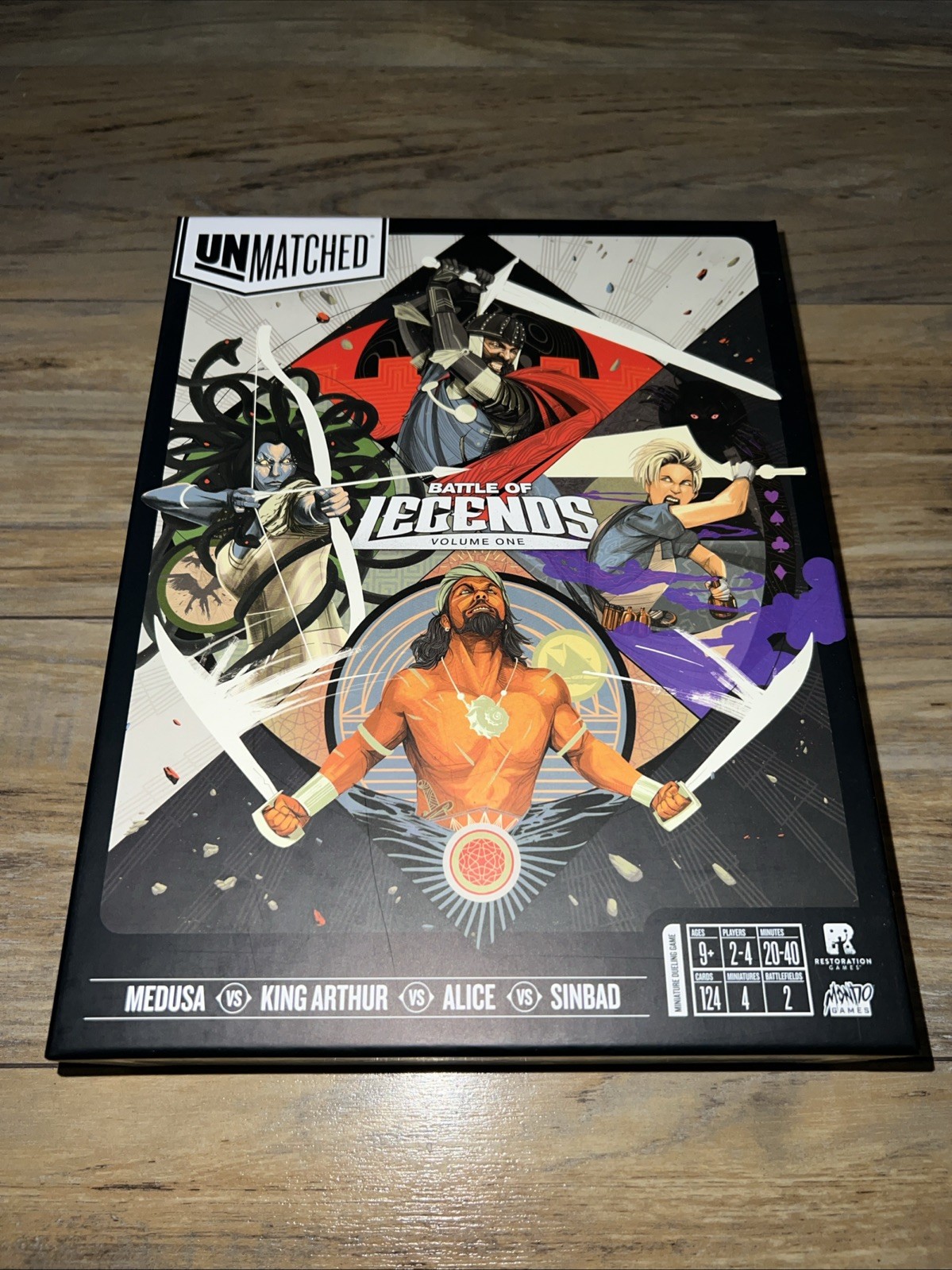 Unmatched Battle Of Legends Vol 1 Medusa Arthur Alice Sinbad Mondo Games COMPLET