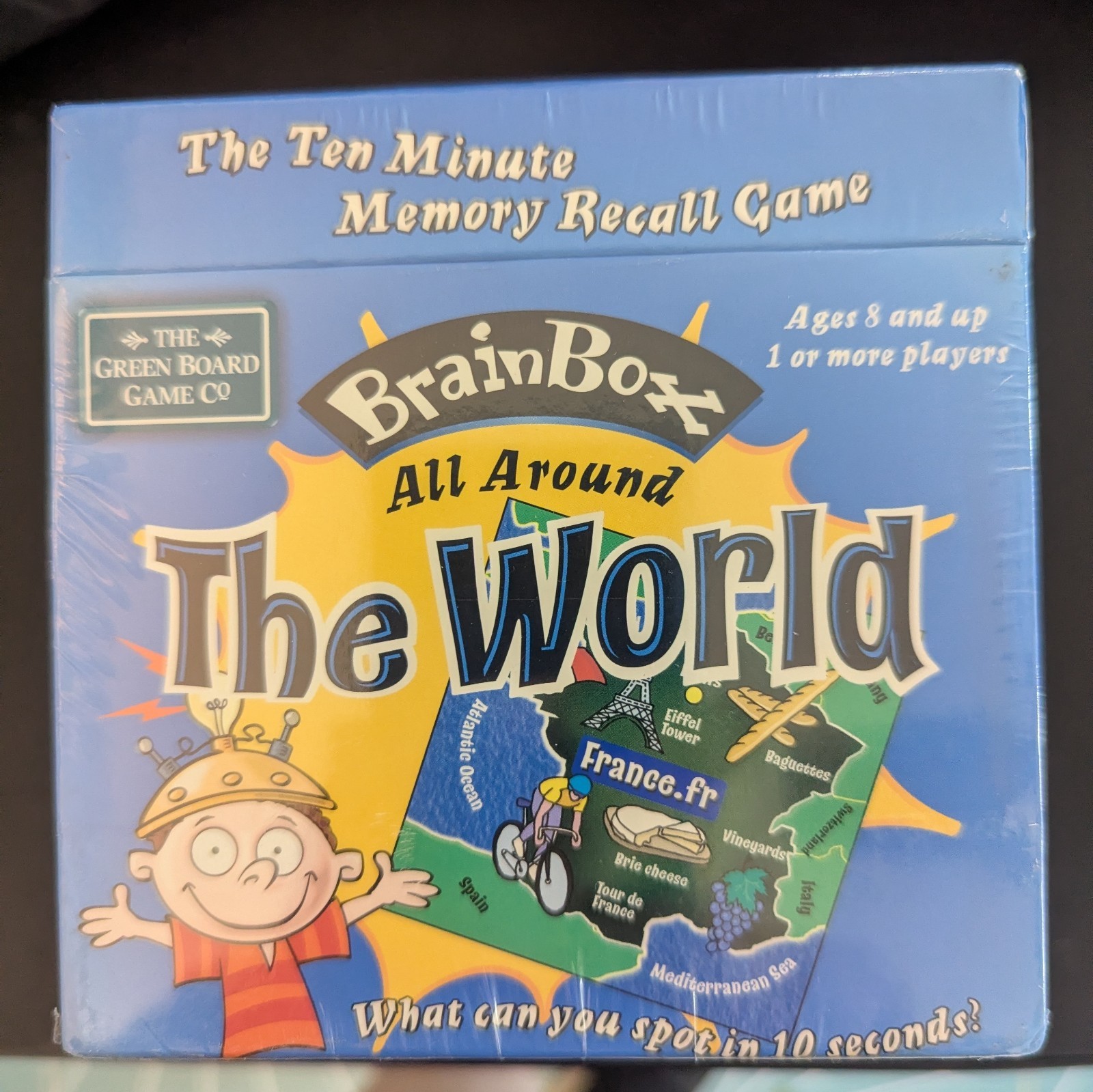 Brain Box All Around The World Game Green Board Games 1, 2 Or More Players. NEW
