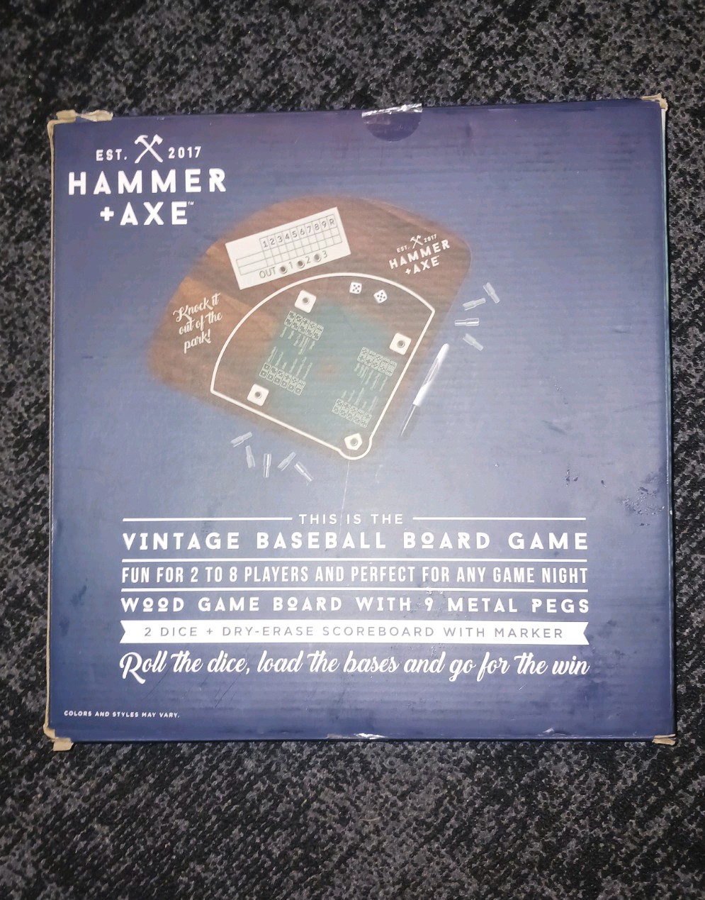 Hammer + Axe Vintage Baseball Wooden Board Game for 2 to 8 Players New In Box