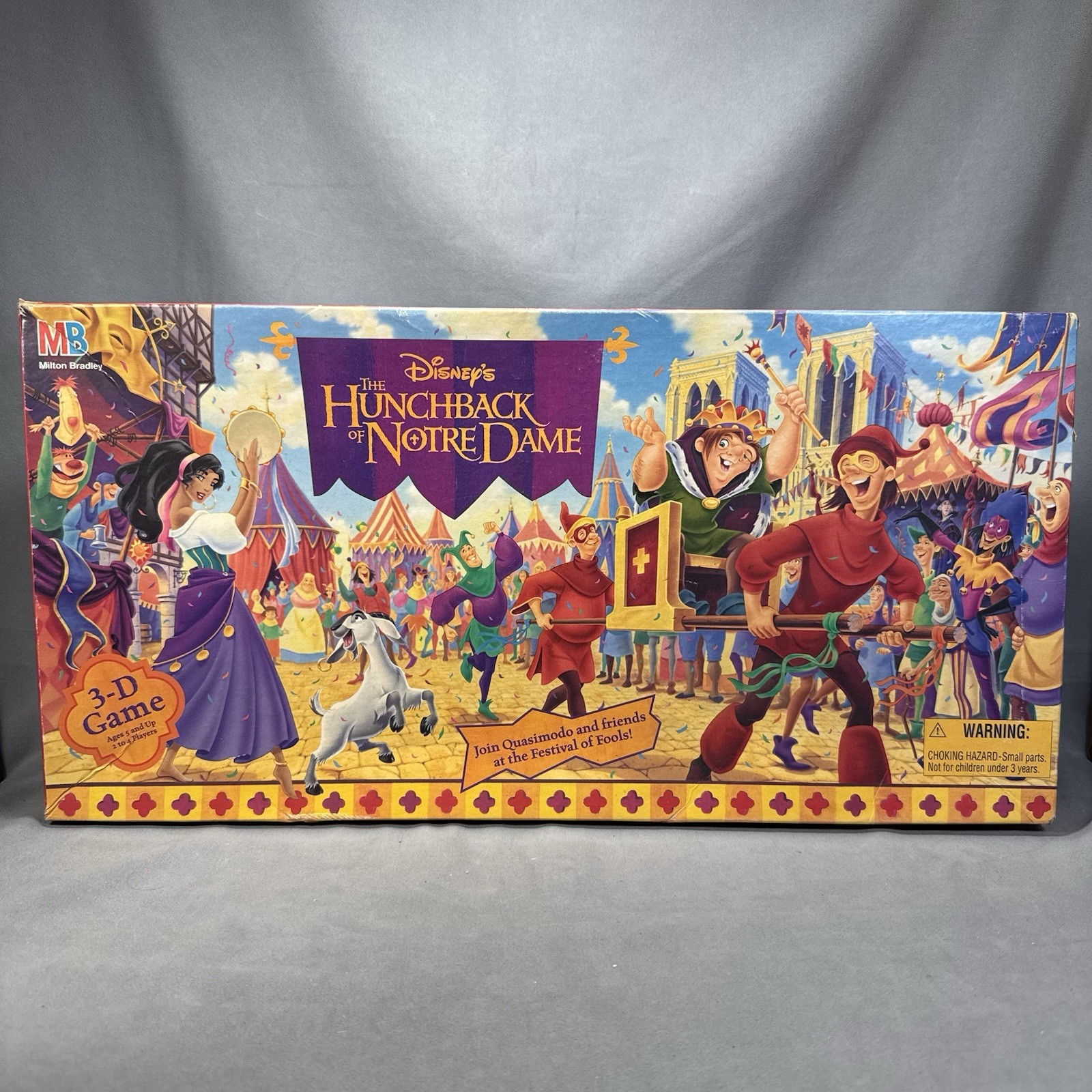 Milton Bradley 1995 Disney Hunchback of Notre Dame 3D Board Game NEW Open Box
