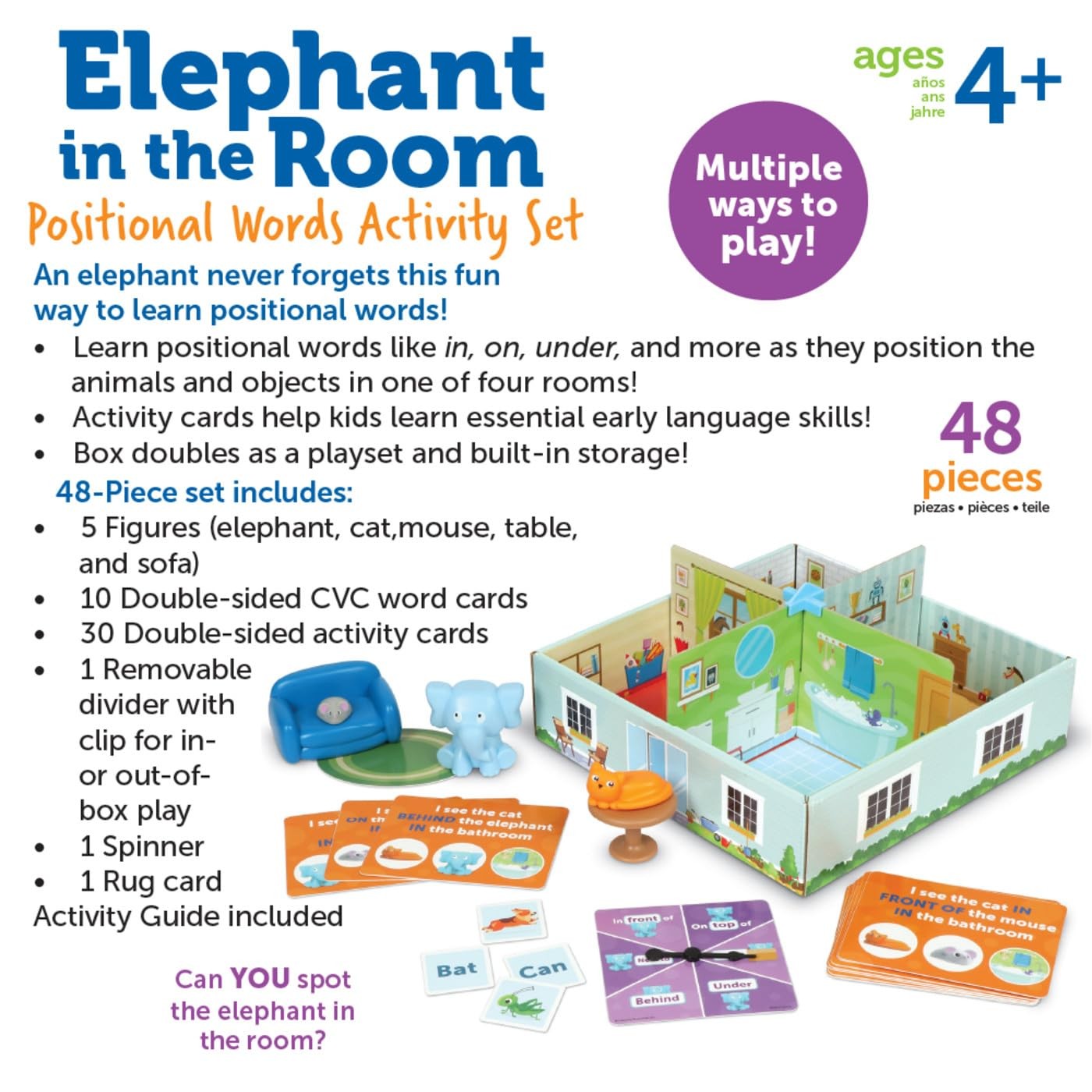 Learning Resources Elephant In The Room Positional Word Activity Set – Toddler