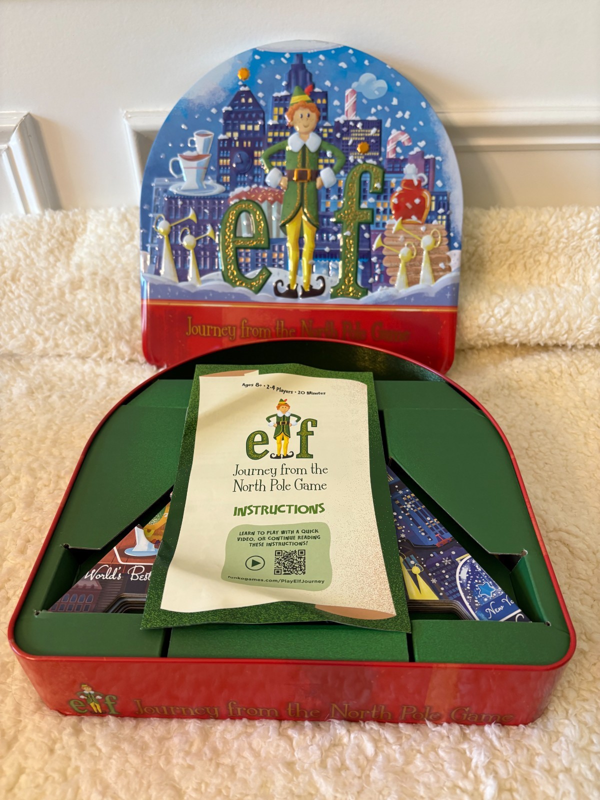 ELF “Journey From The North Pole” FUNCO Game COLLECTORS EDITION Tin Box