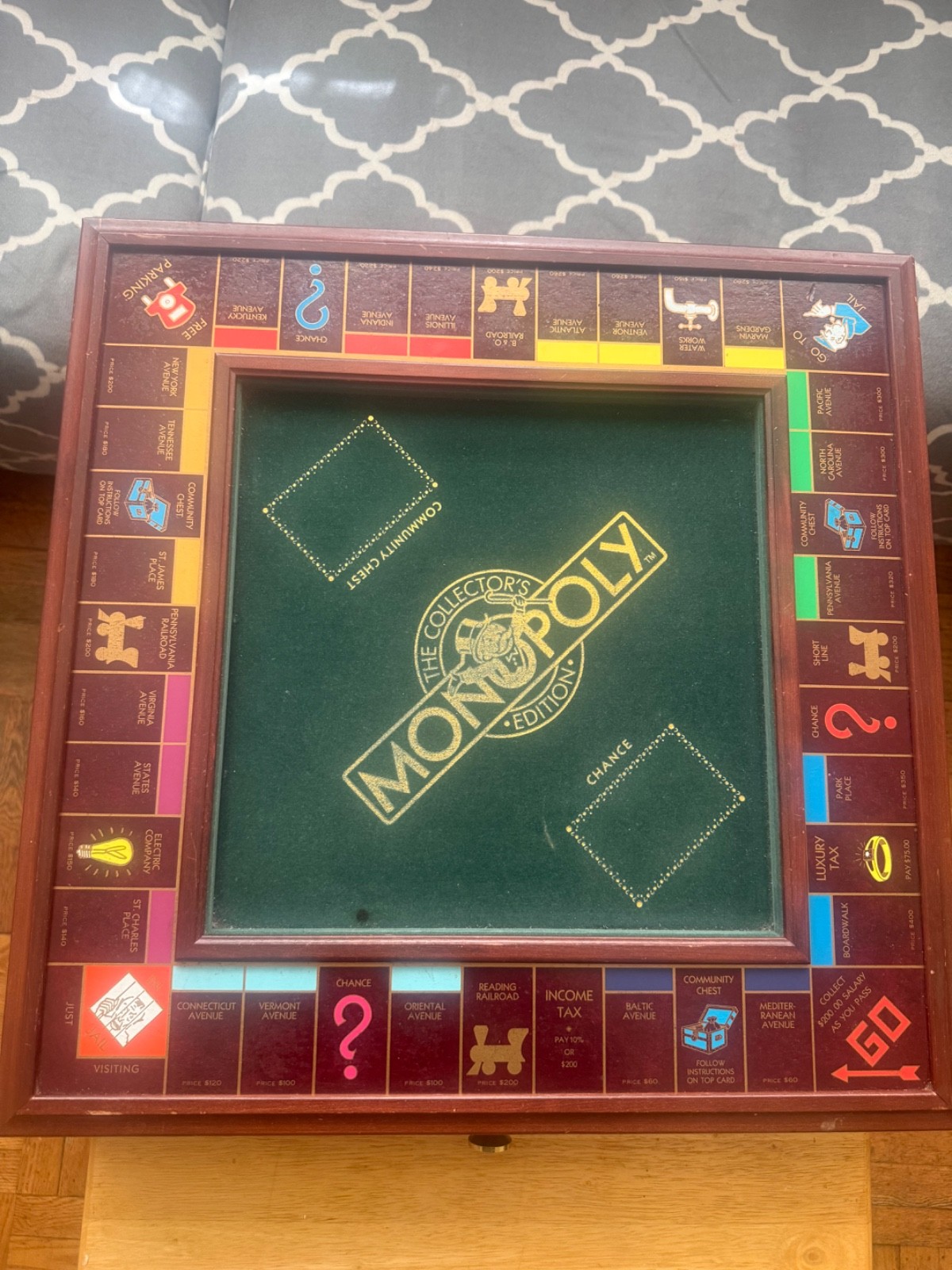 Monopoly Collector’s Edition 1991 Franklin Mint Wooden Luxury Board Game