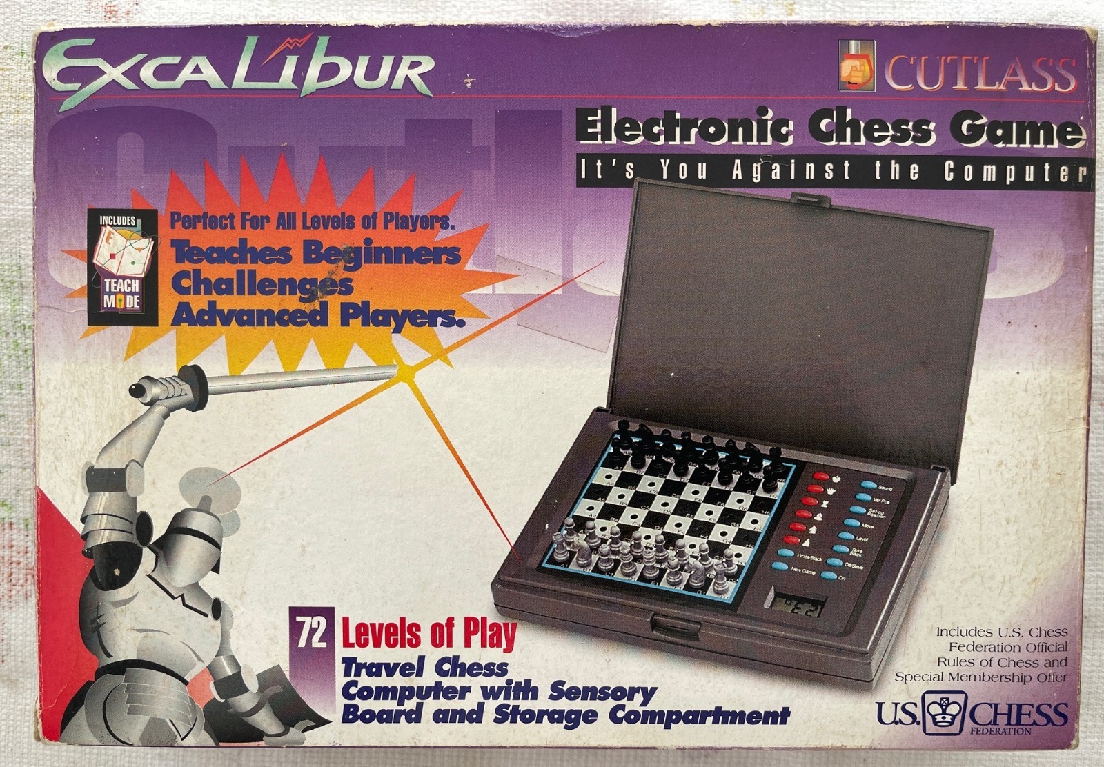 Vintage EXCALIBUR Cutlass Electronic Computer Chess Game Model 118E