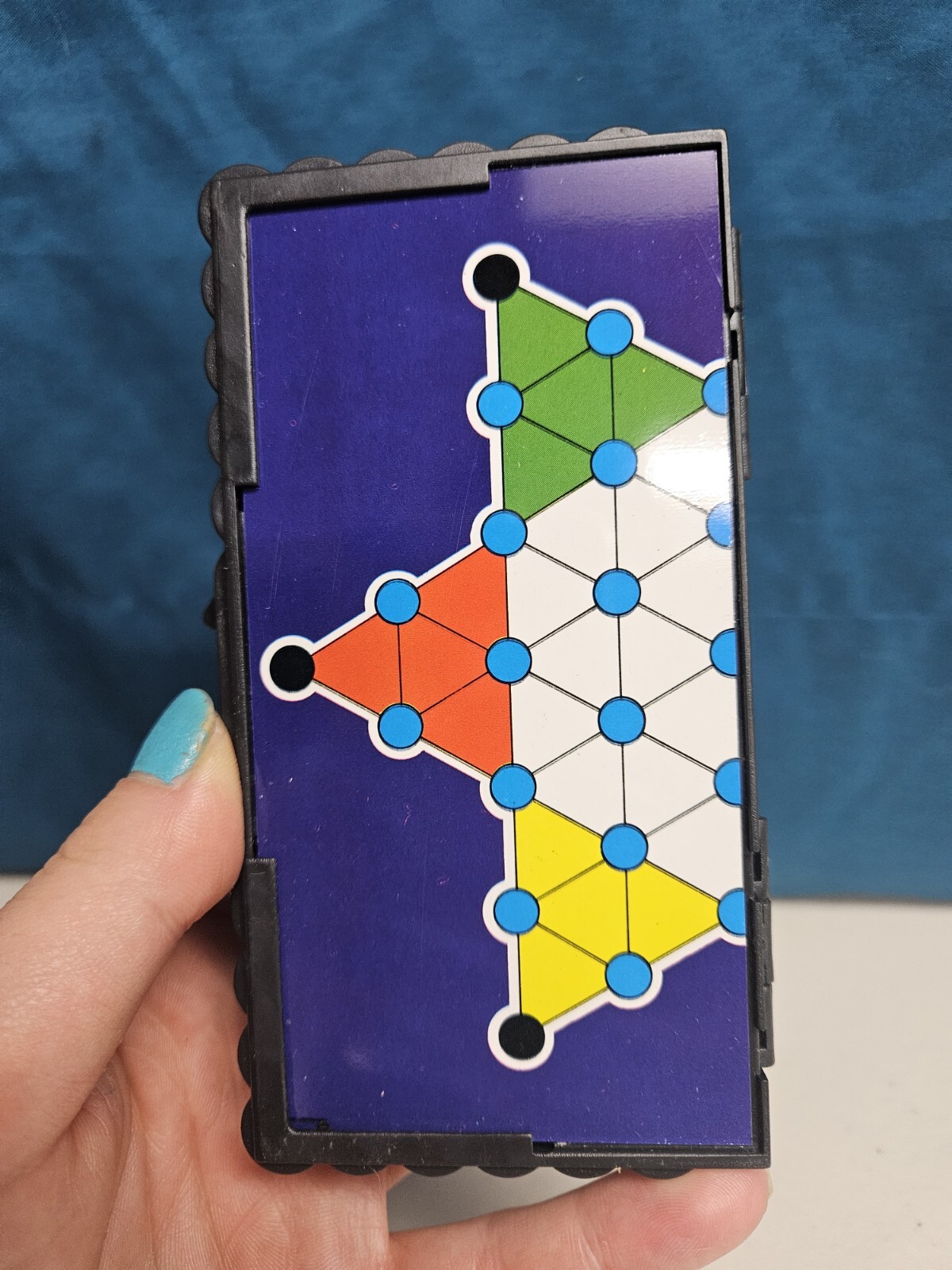 Vintage Travel Magnetic Chinese Checkers Game Fold Up