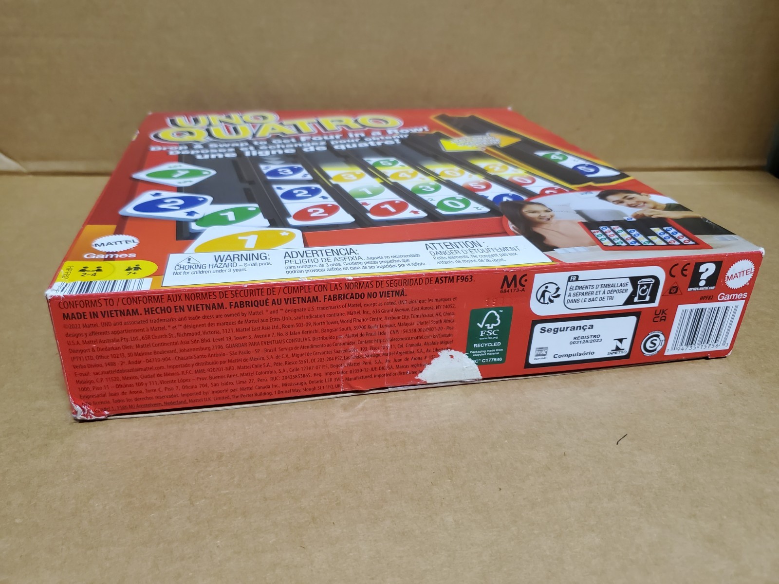 Uno Quatro Mattel Games 2022 Fully Complete 44/44 Tiles, Bag, Board & Rule Sheet