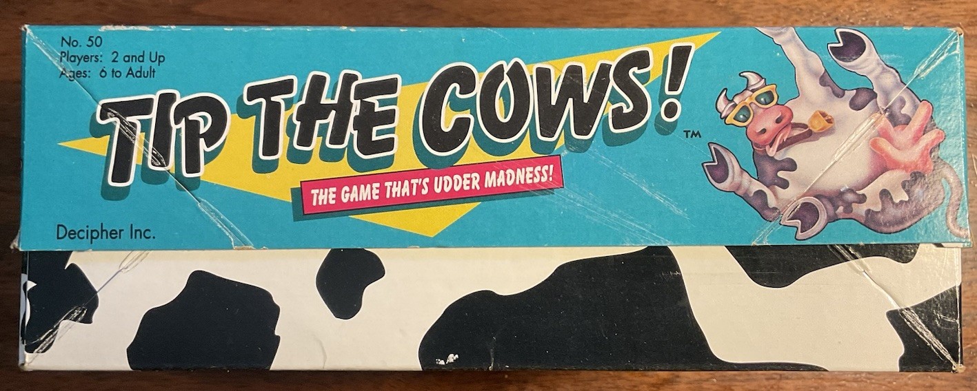 ⭐️Tip The Cows! The Game That’s Udder Madness 1992 Vintage Rare Cow Decipher Inc