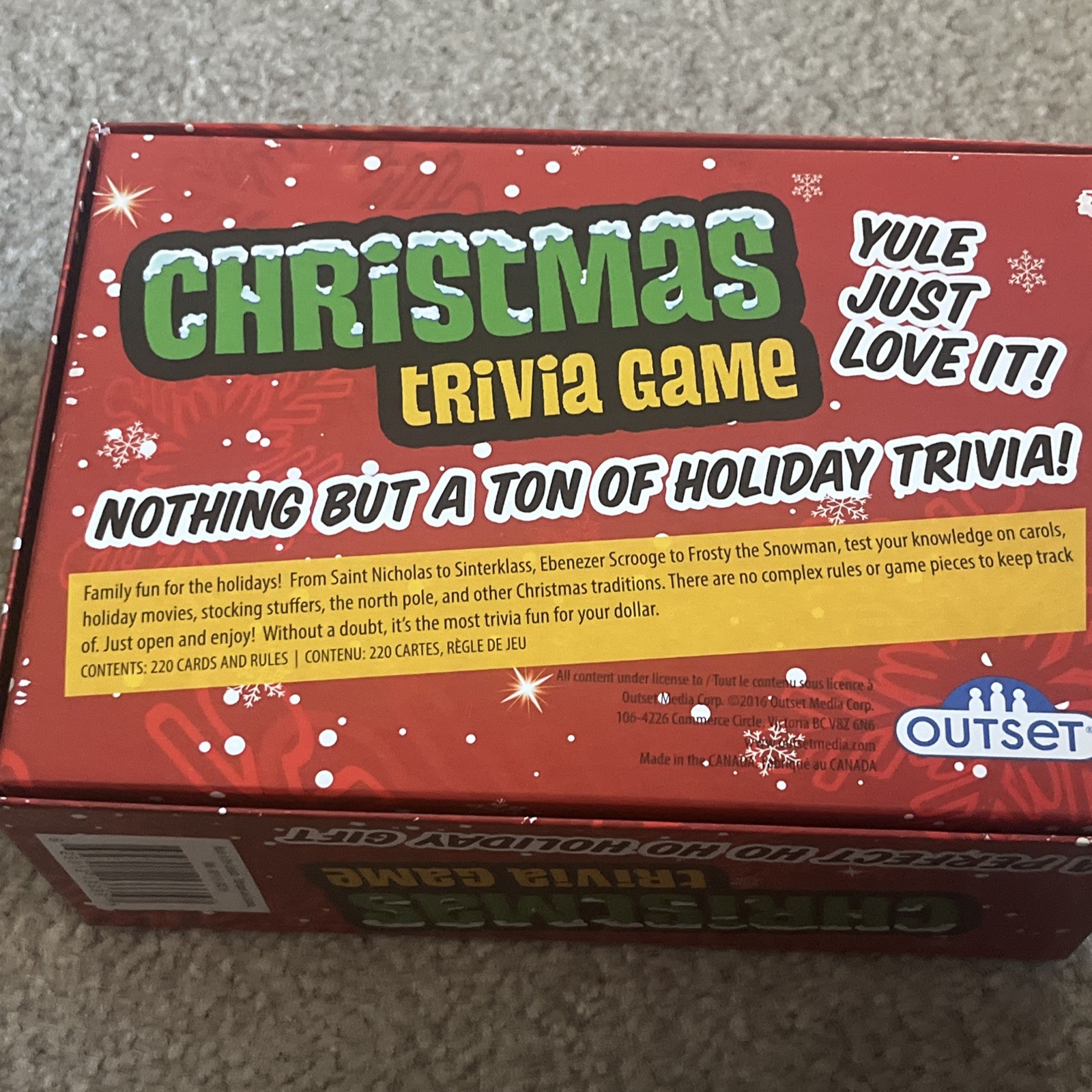 Christmas Trivia Game A Perfect Ho-Ho Holiday Gift Adult Party Family Friend Fun