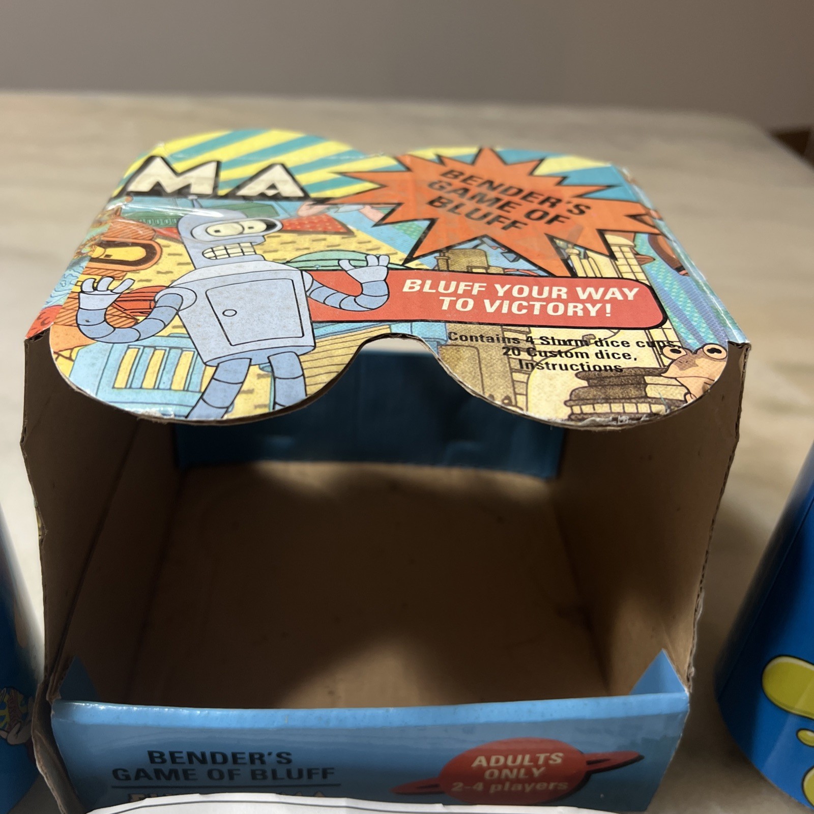 Bender’s Game Of Bluff Futurama Themed Liar’s Dice Collectable Metal Slurm Cans