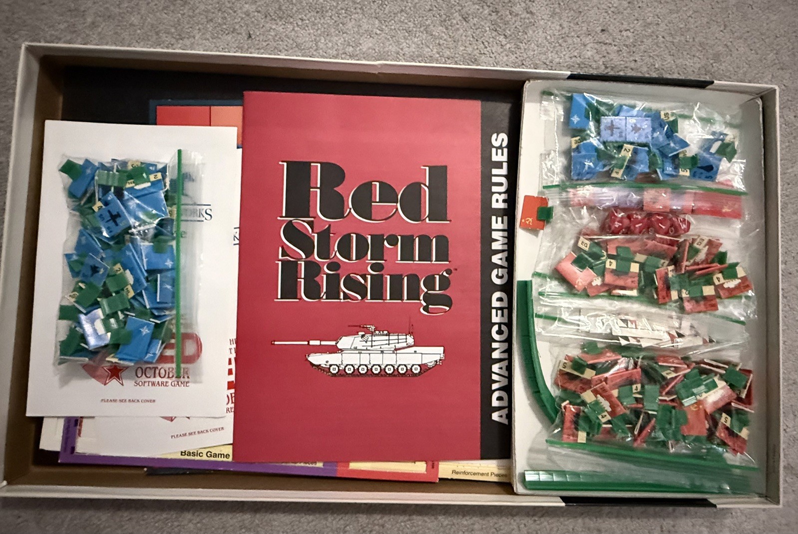 1989 Vintage RED STORM RISING Strategy Family Board Game – Tom Clancy