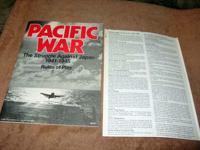 VG Victory Games – PACIFIC WAR – Struggle Against Japan 1941 – 1945 (Excellent)