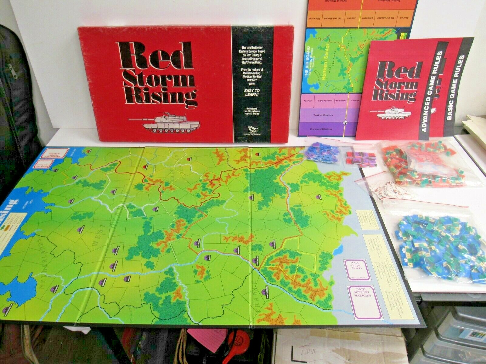 RED STORM RISING TSR WARGAME BOARDGAME BOARD GAME #3027 w/Orig.Box&Instructions