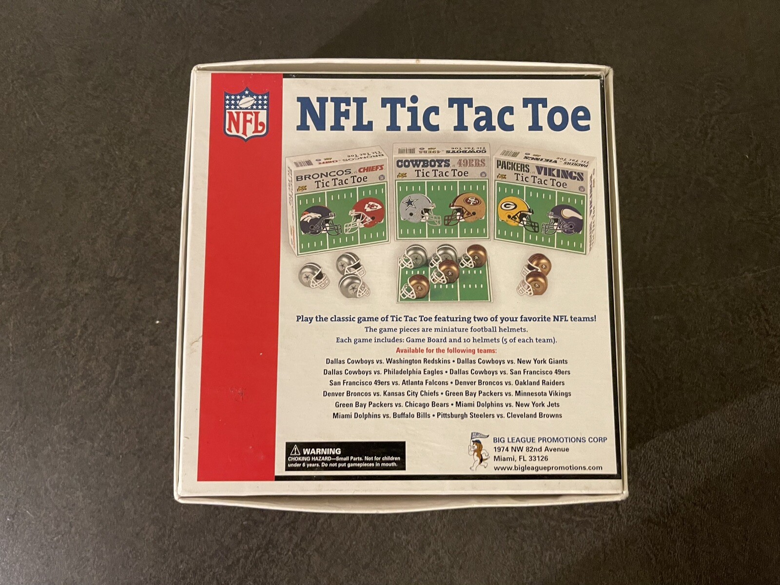 Dolphins vs Jets NFL Tic Tac Toe Game Mini Helmets Vintage Football COMPLETE