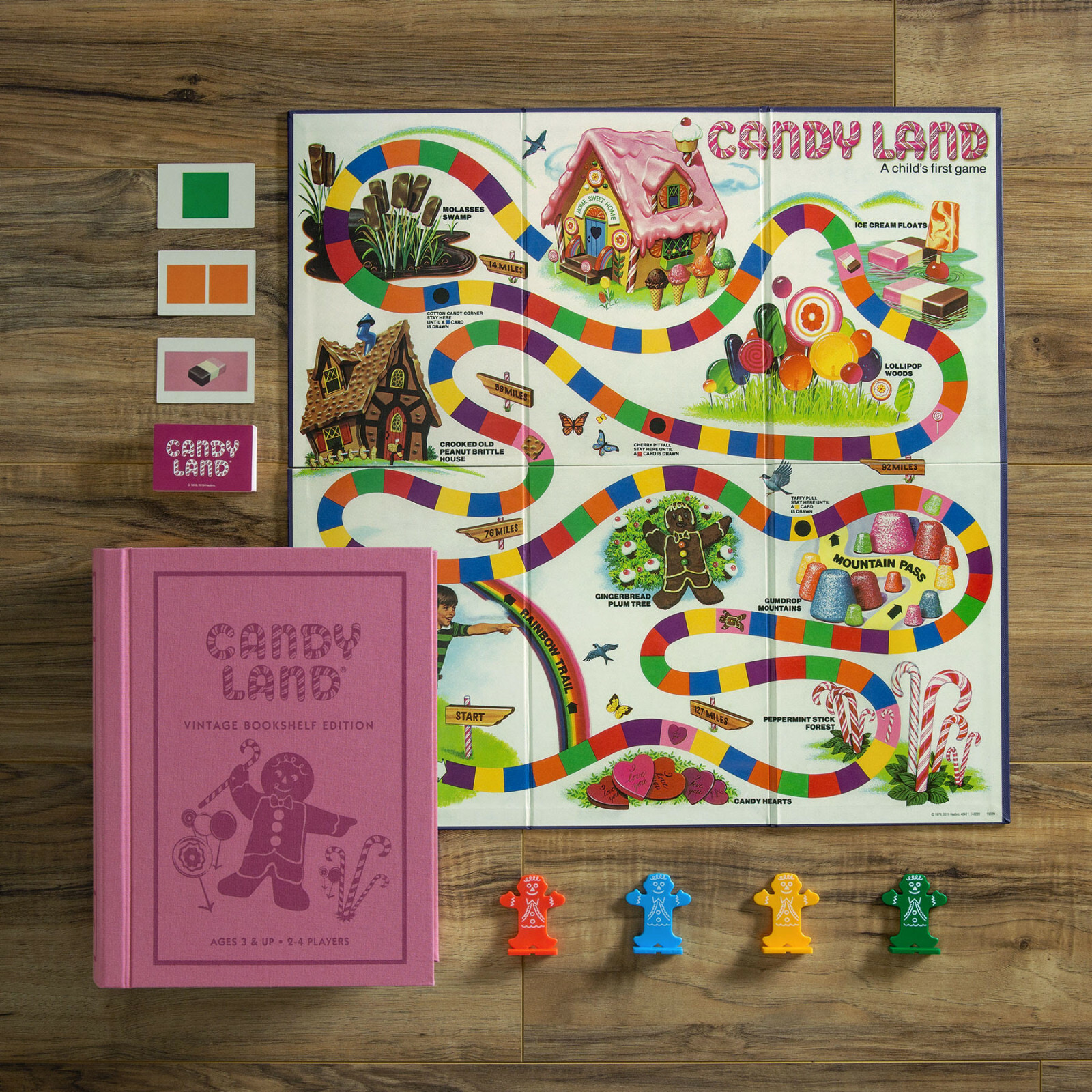 Candy Land Vintage Bookshelf Edition Deluxe Linen Book Board Game New