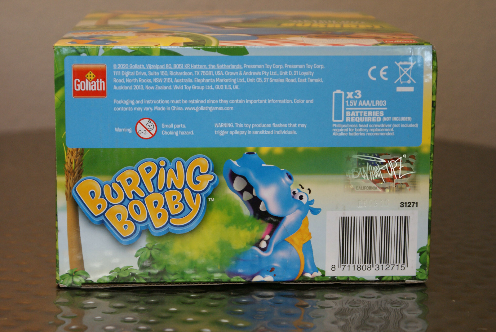 Goliath / Burping Bobby – Hippo Game: /Watch Out for His Burp! / ages 4 and up