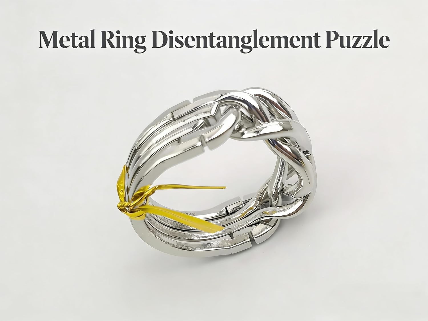 Fun Metal Brain Teaser – Classic Ring Disentanglement for Individual & Friends!