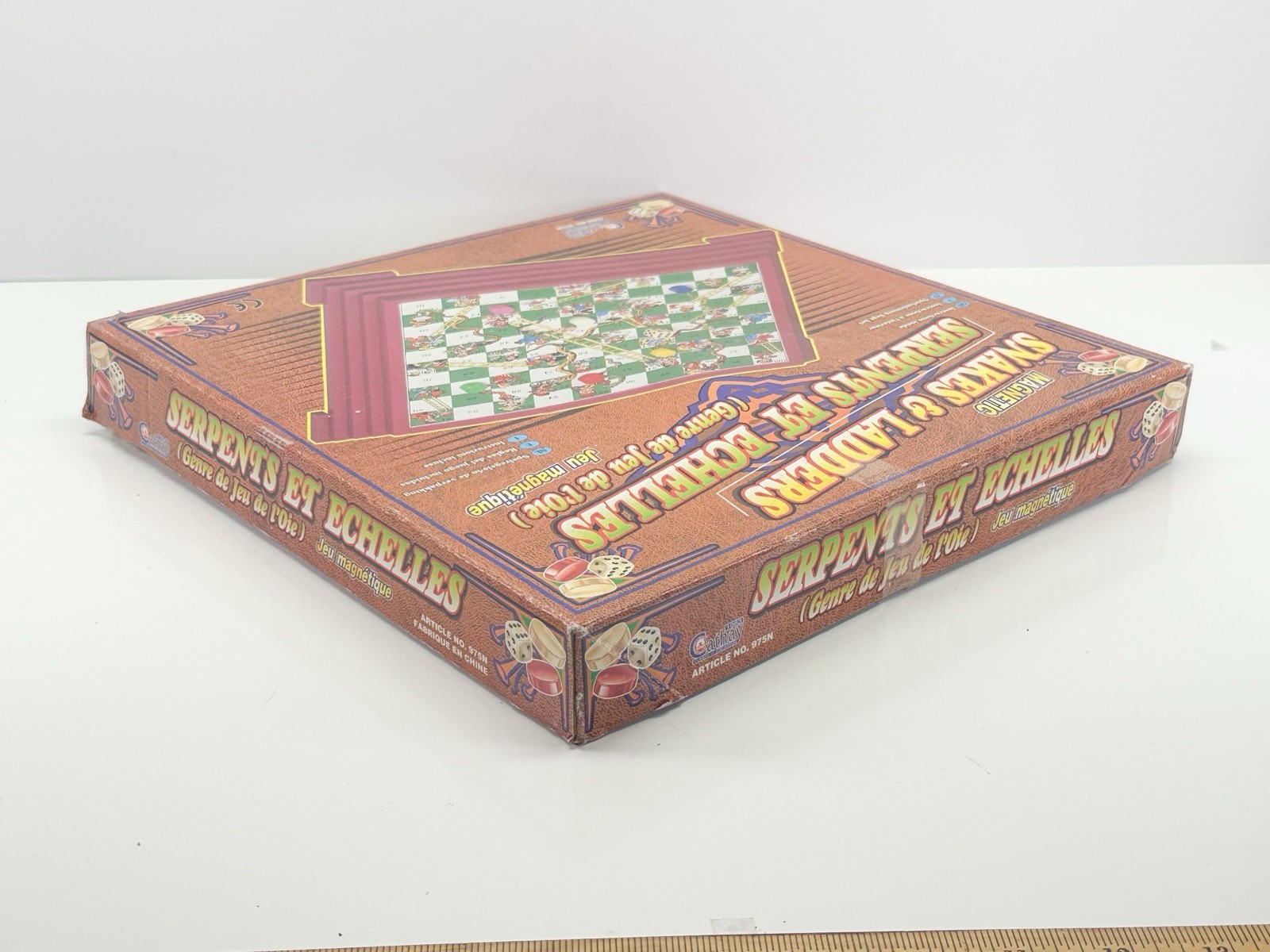 Cathay No. 975N Vintage Magnetic Snakes And Ladders Boardgame COMPLETE Travel