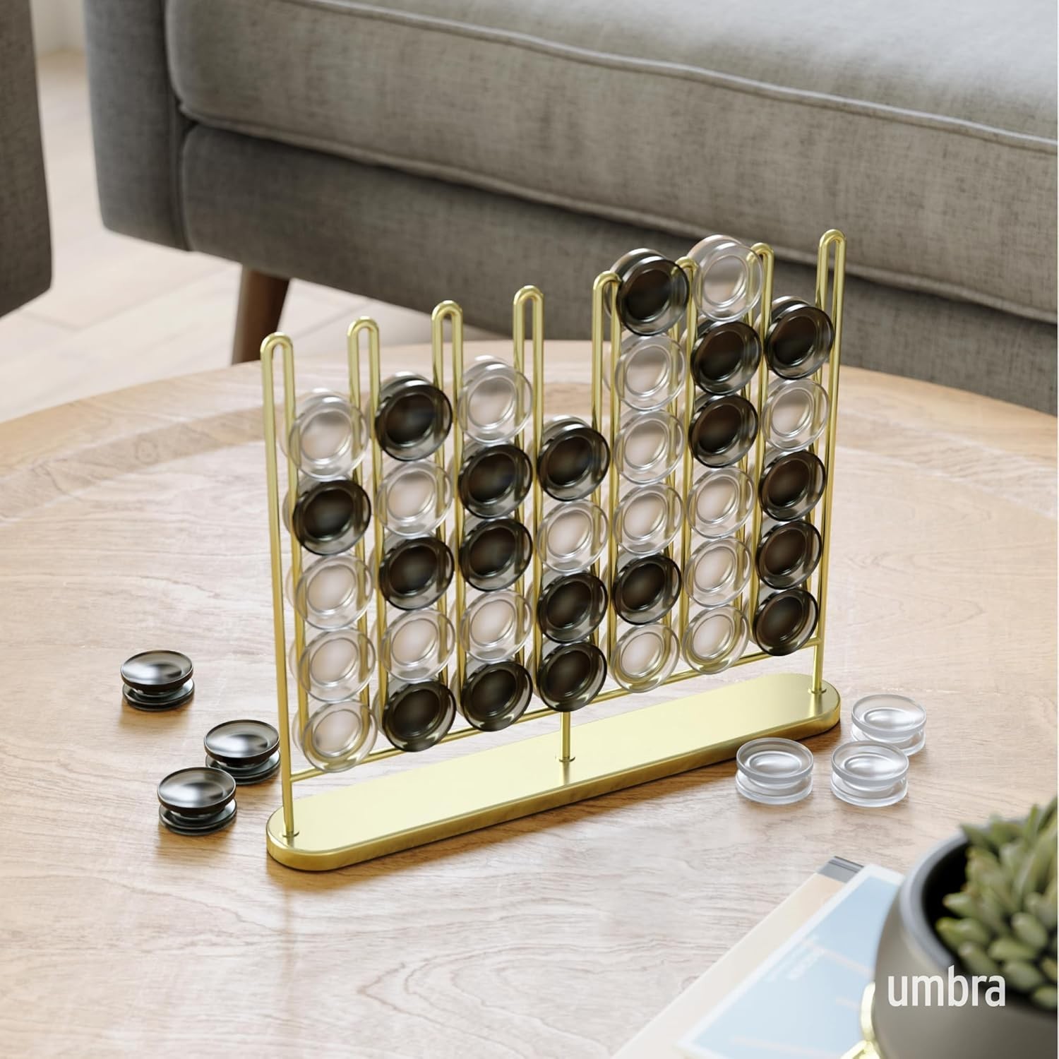 Umbra Sung Woo Park Design STAX – Four in a Row – BRASS