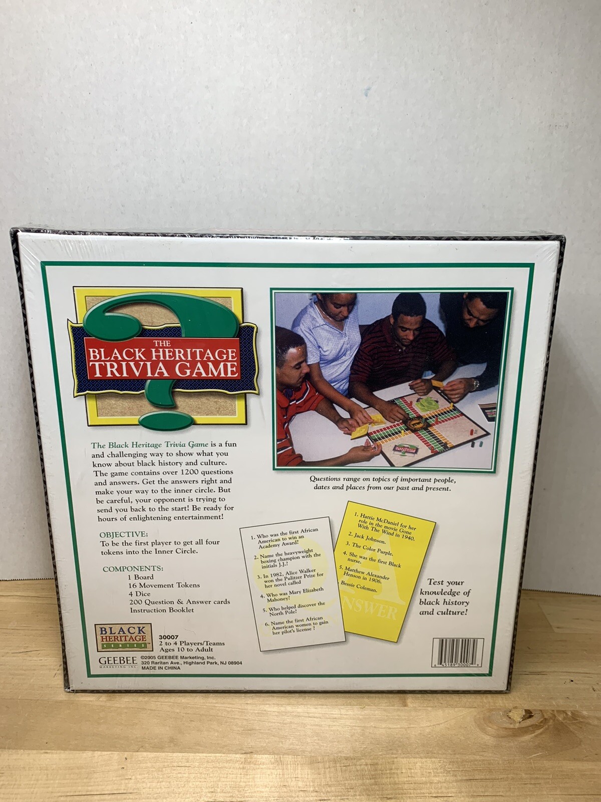 The Black Heritage Trivia Game Geebee 2005 African American 30007 New in Box