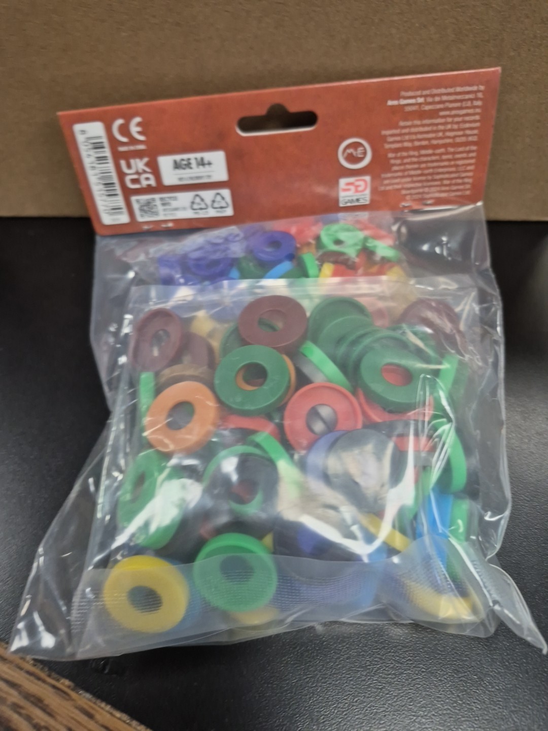 Ares Games War of The Ring Colored Plastic Rings 205+ Pieces Core Set Accessory