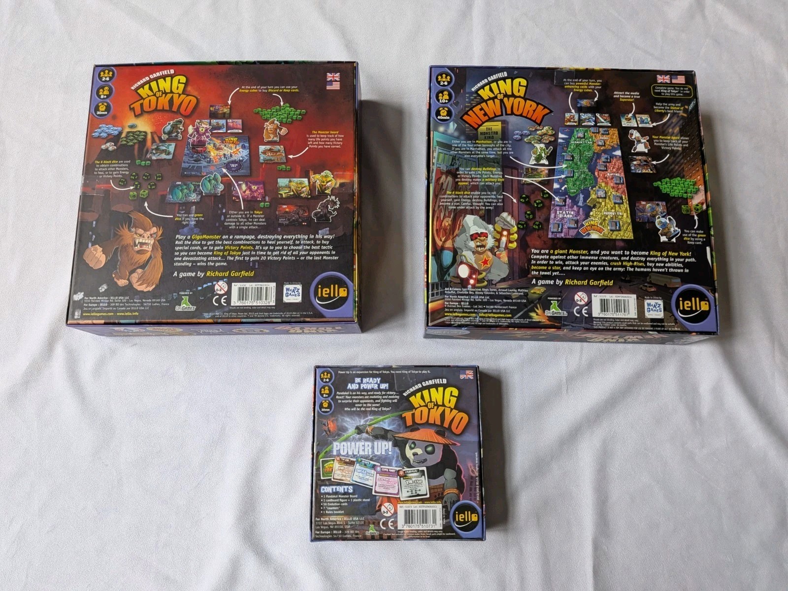 King Of New York & King Of Tokyo + Power Up Expansion For Tokyo 100% Complete
