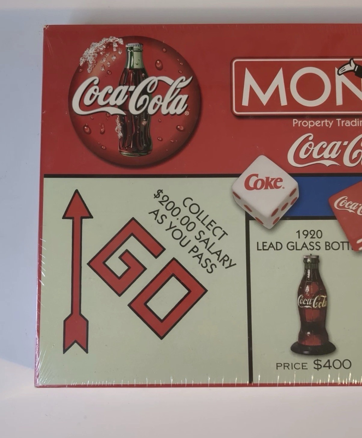 Monopoly Coca-Cola Collectors Edition Board Game Vintage 1999 Factory Sealed