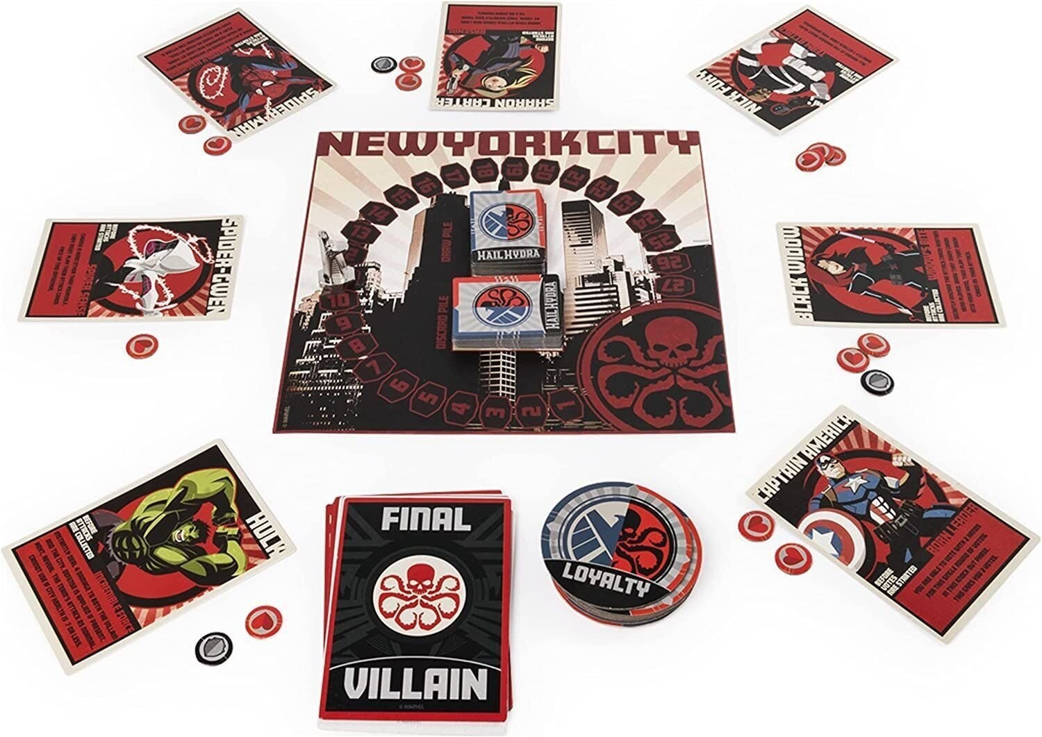 Hail Hydra, MARVEL Hero Board Game for Teens and Adults Aged 14 and up