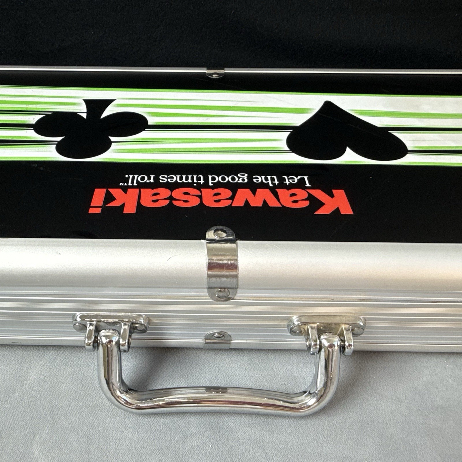 Limited-Edition OEM Kawasaki 500-Piece Clay Poker Chip Set in Aluminum Lock Case