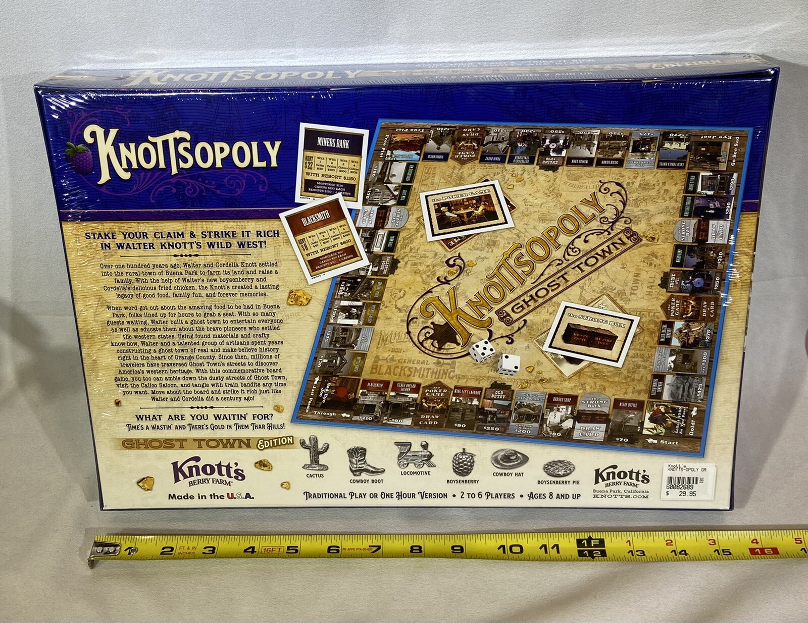Knott’s Berry Farm Knottsopoly Monopoly-Like Game Ghost Town Edition New Sealed