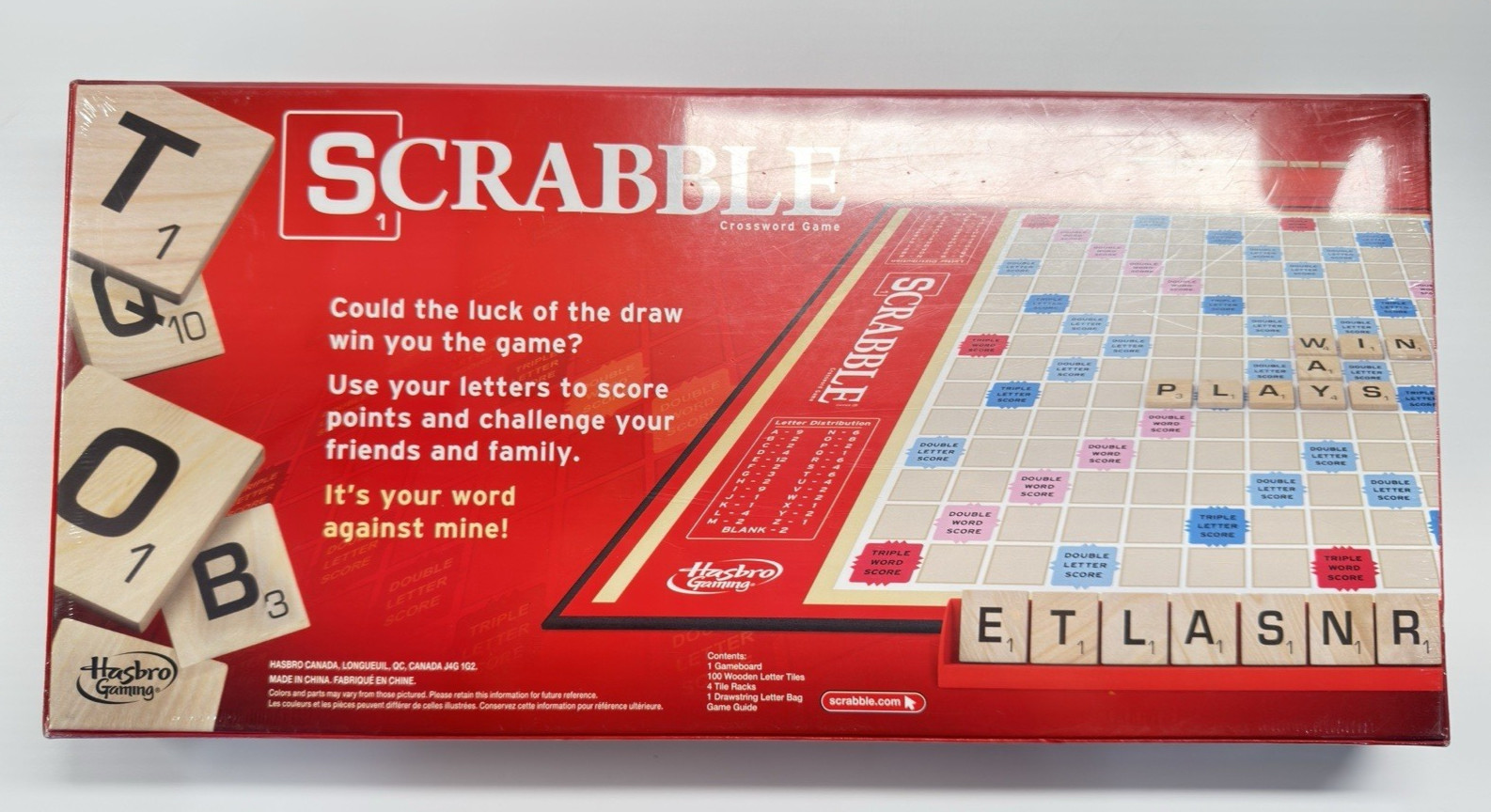 Scrabble Board Game A8166 Classic Crossword 2013 Hasbro New & Sealed