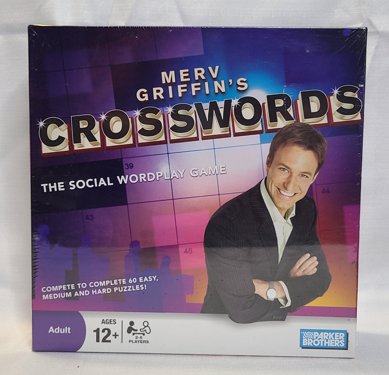 Merv Griffin’s Crosswords Social Wordplay Board Game 2008 Parker Brothers New