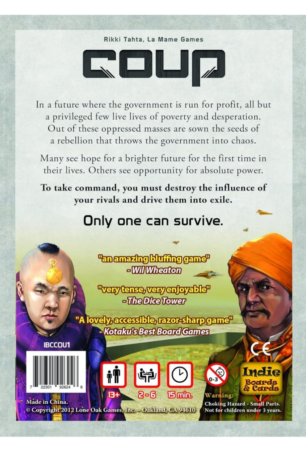Indie Boards and Cards Coup The Dystopian Universe Card Game – COU1IBC