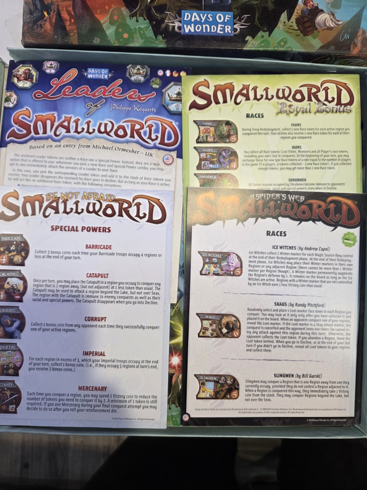 Days of Wonder Small World Board Game