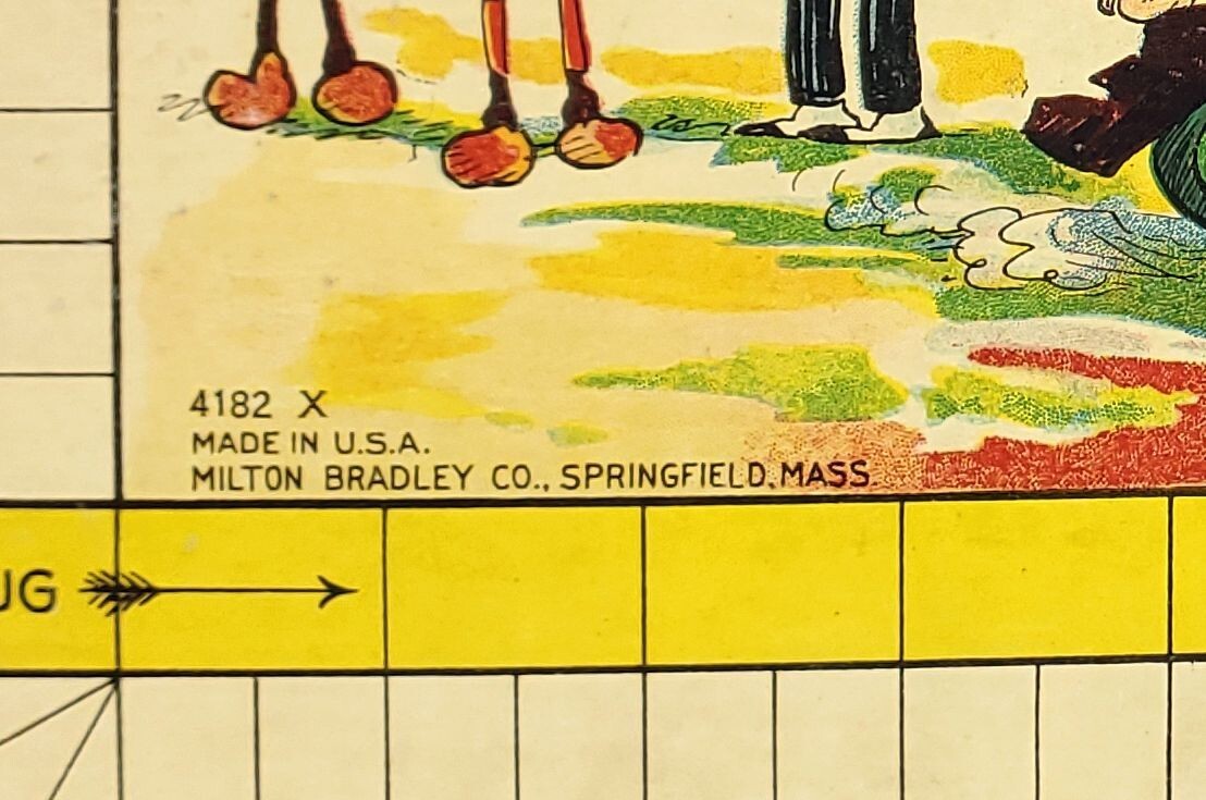 Antique Milton Bradley Game Board “SPARK PLUG” Horse Cartoon