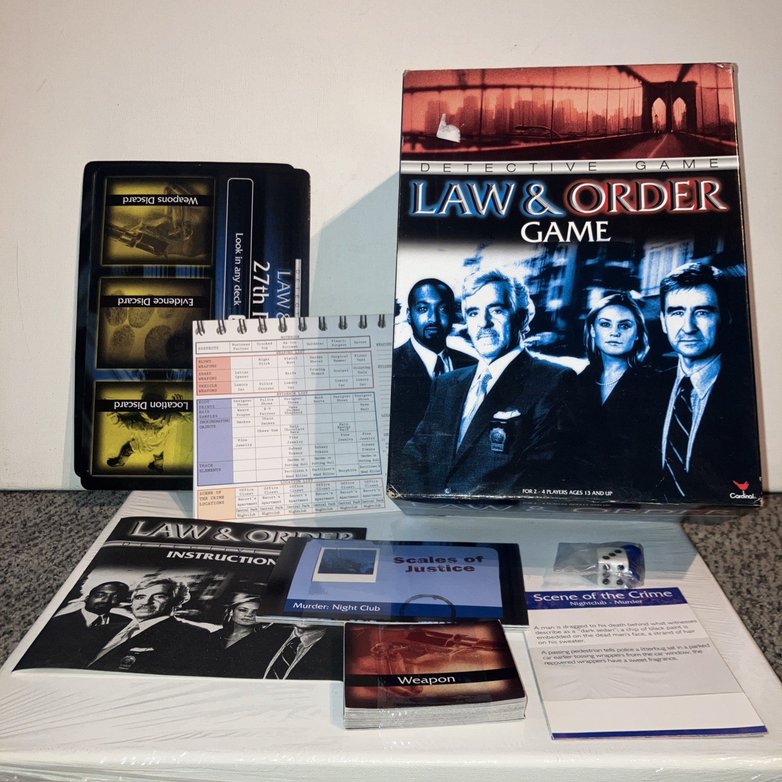 Law & Order Detective Board Game 4 Player Game New! Fun For Fans!