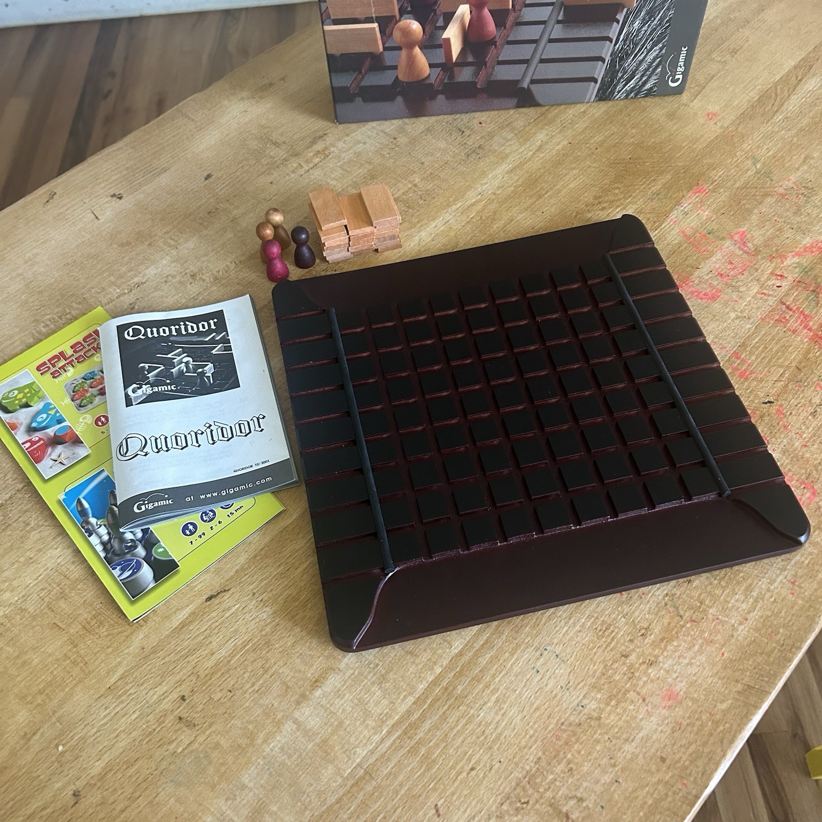 Quoridor Board Game Gigamic Wood Strategy Abstract Maze Game Complete Vintage