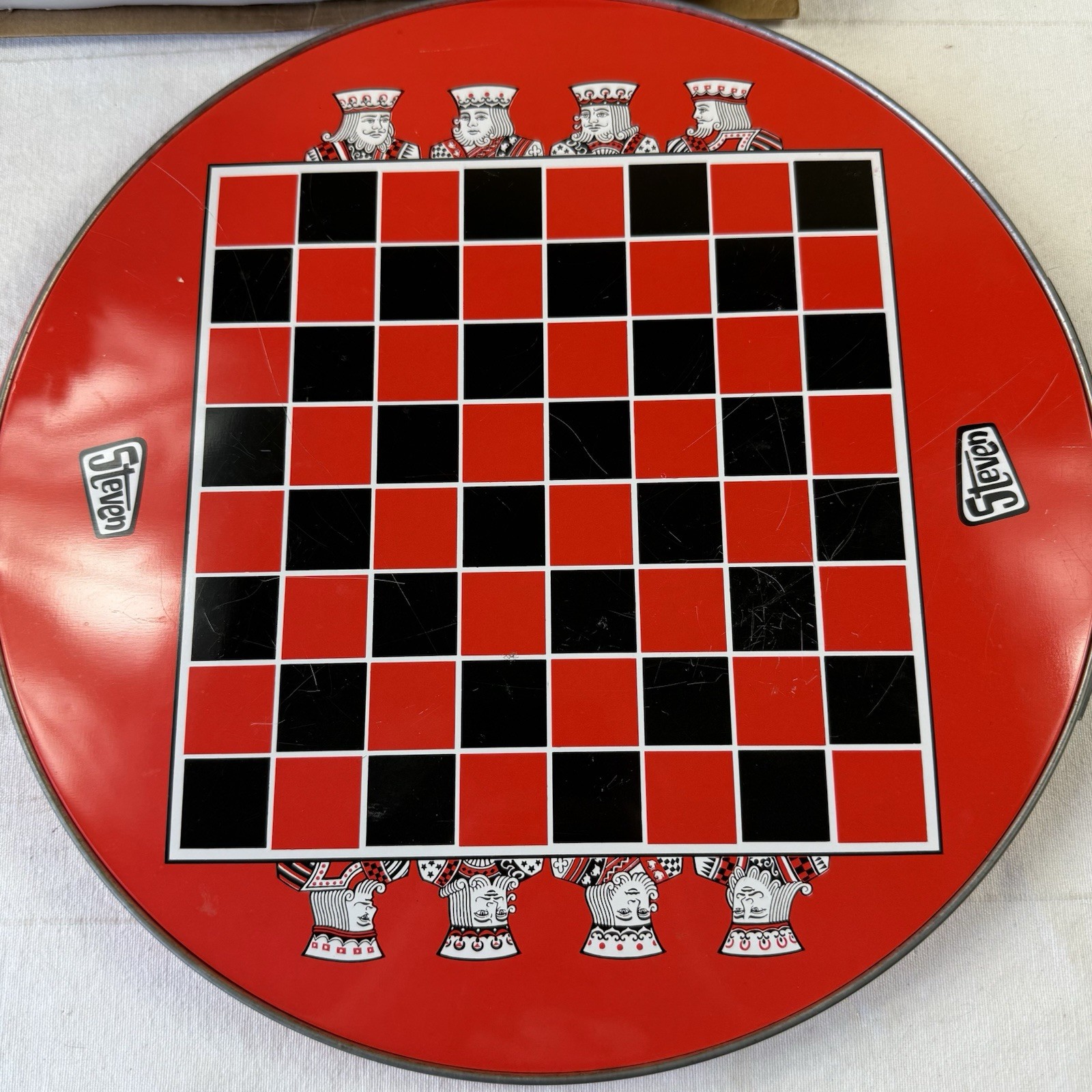 Vintage 1985 Deluxe Chinese & Regular Checkers By Steven Made In USA INCOMPLETE*