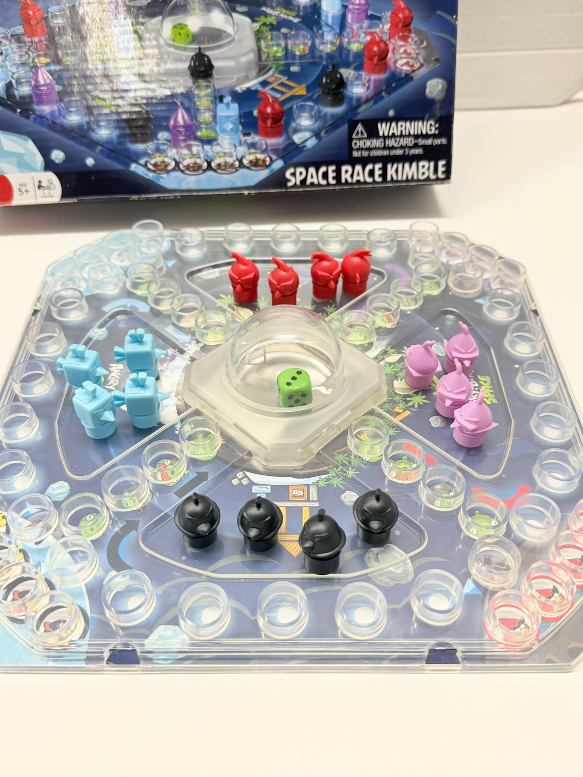 Angry Birds Space Race Kimble Pop Board Game All Pieces Complete